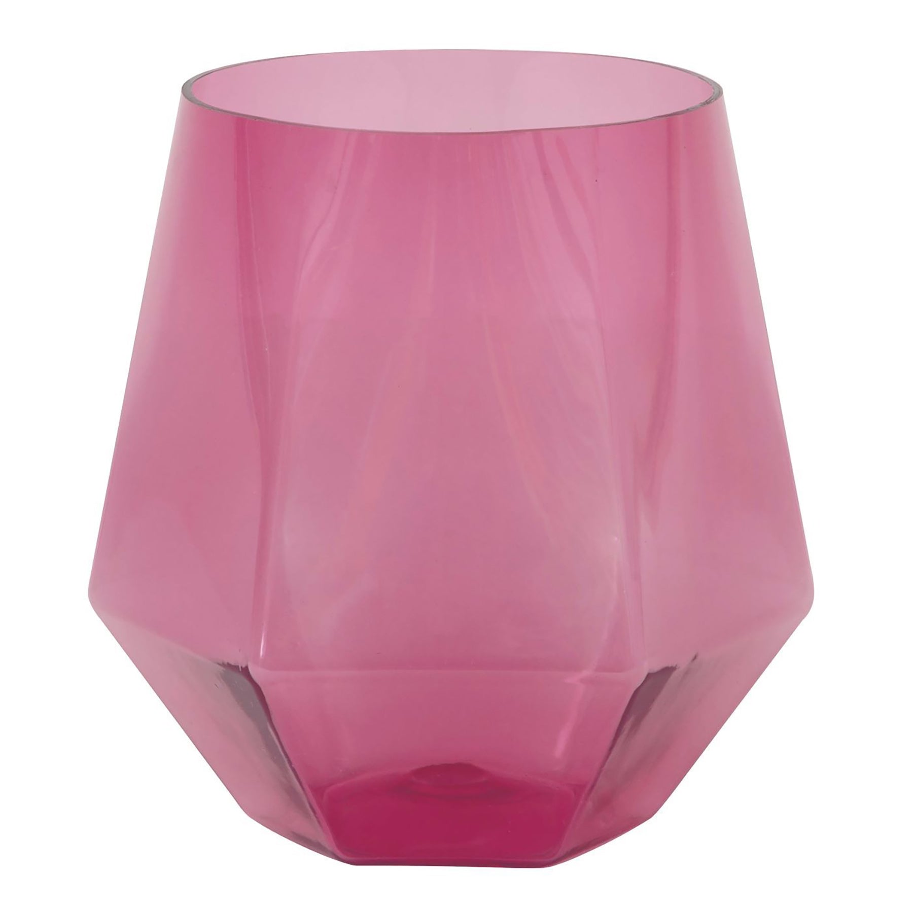 Modern Gold and Purple Shaped Stemless Wine Glass - Plastic 12oz