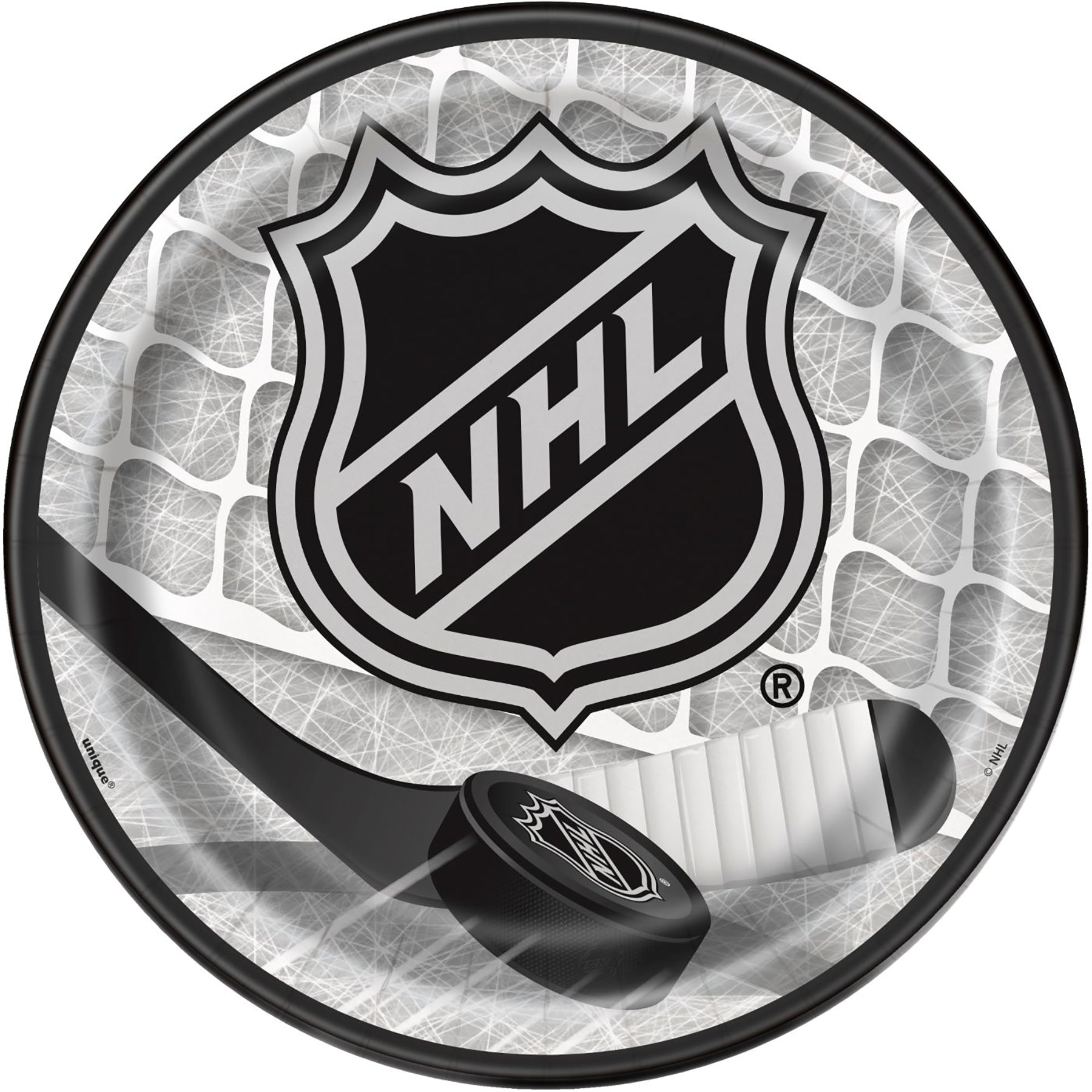 NHL 8 Round Paper Plates 7in