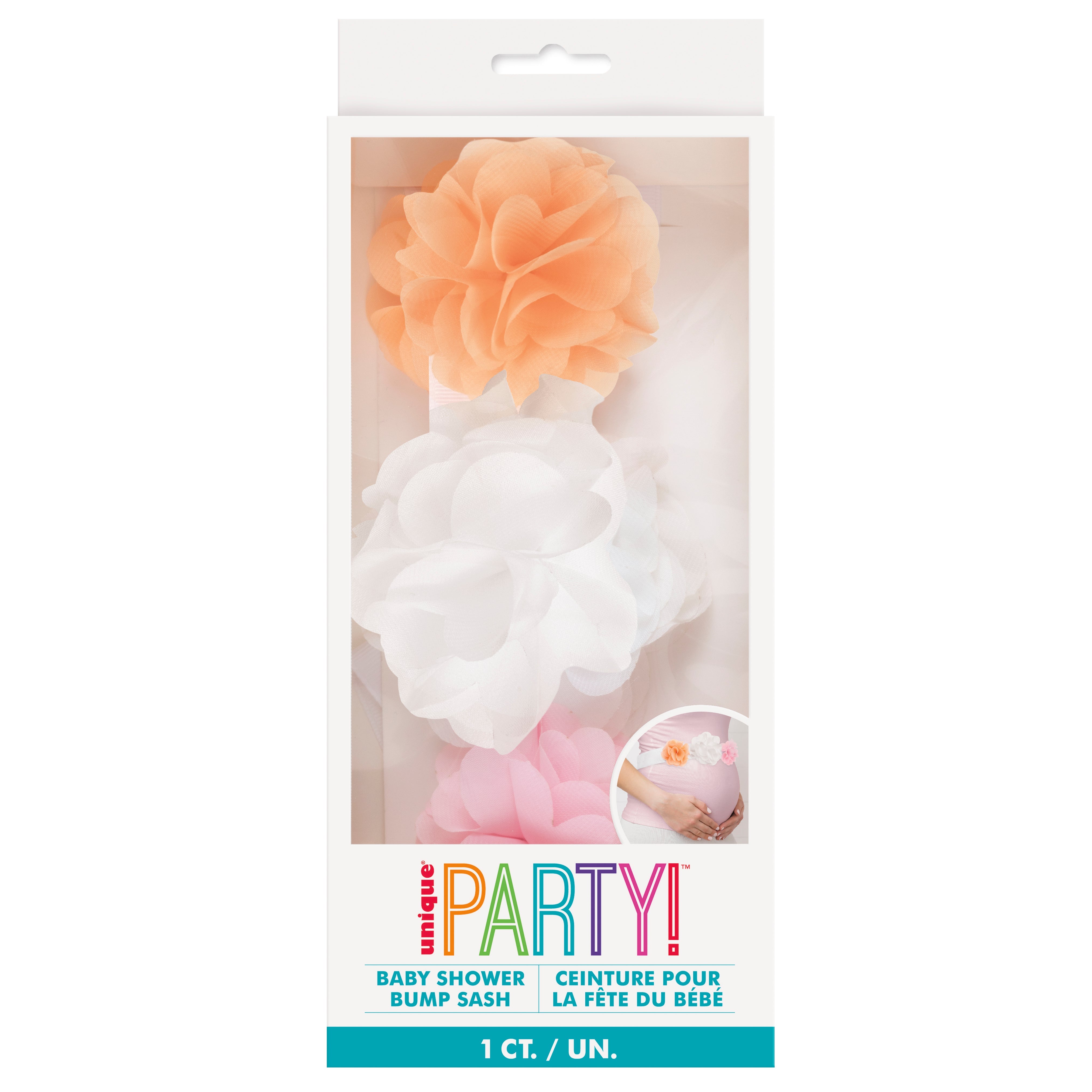 Baby Shower Flower Sash - Ribbon and Fabric One Size