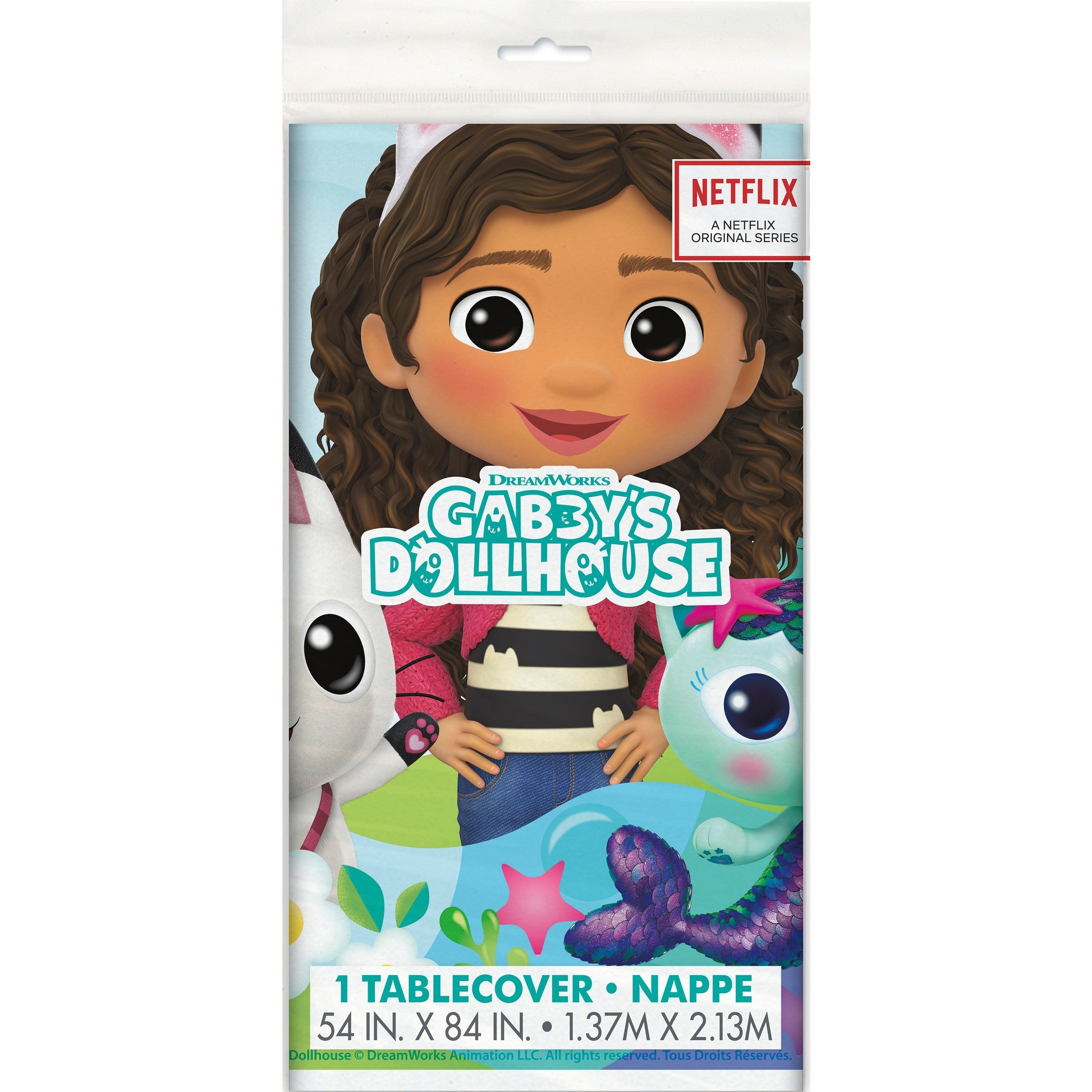 Gabby's Dollhouse Plastic Tablecover 54x84in