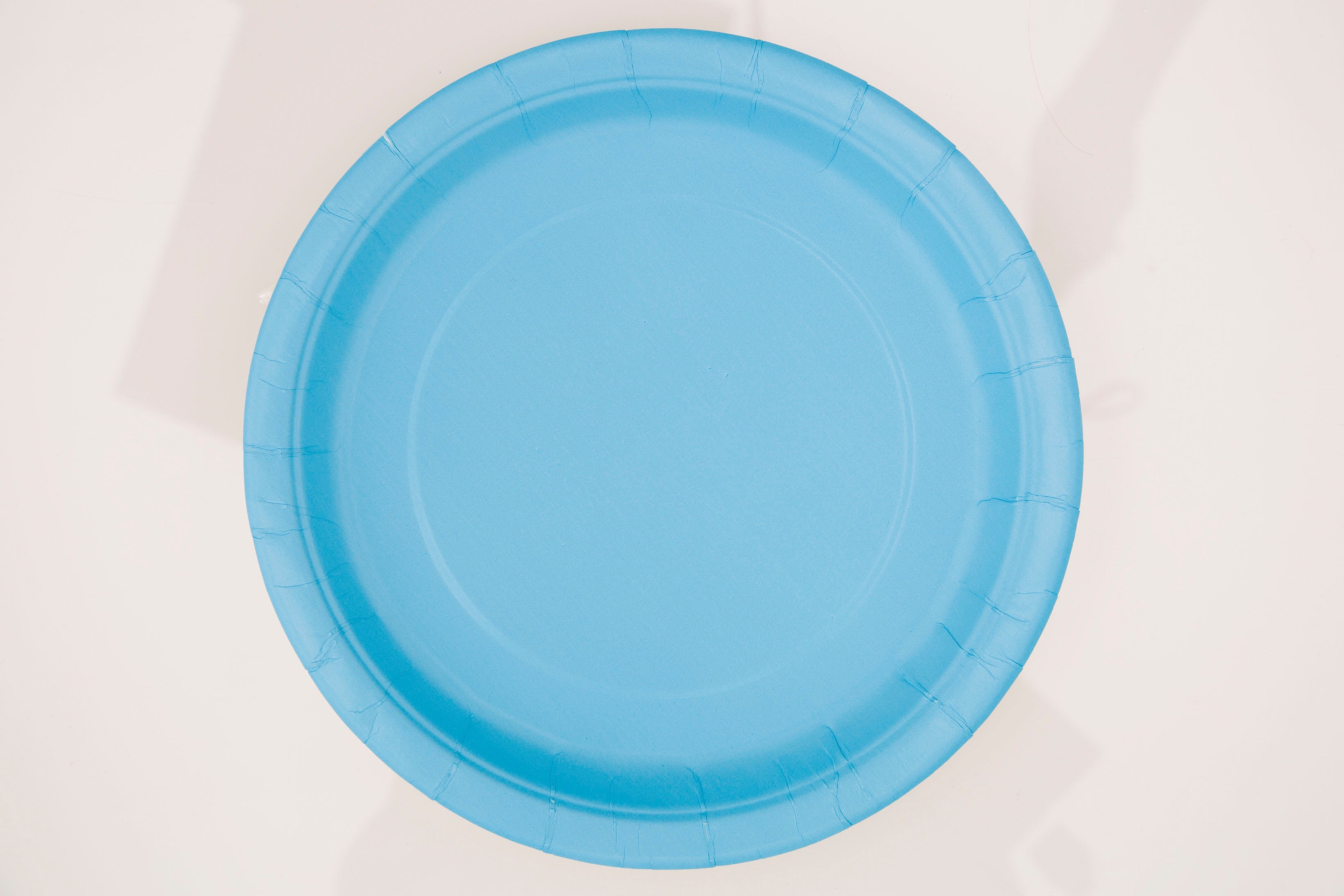 8 Round Powder Blue Paper Plates 7in