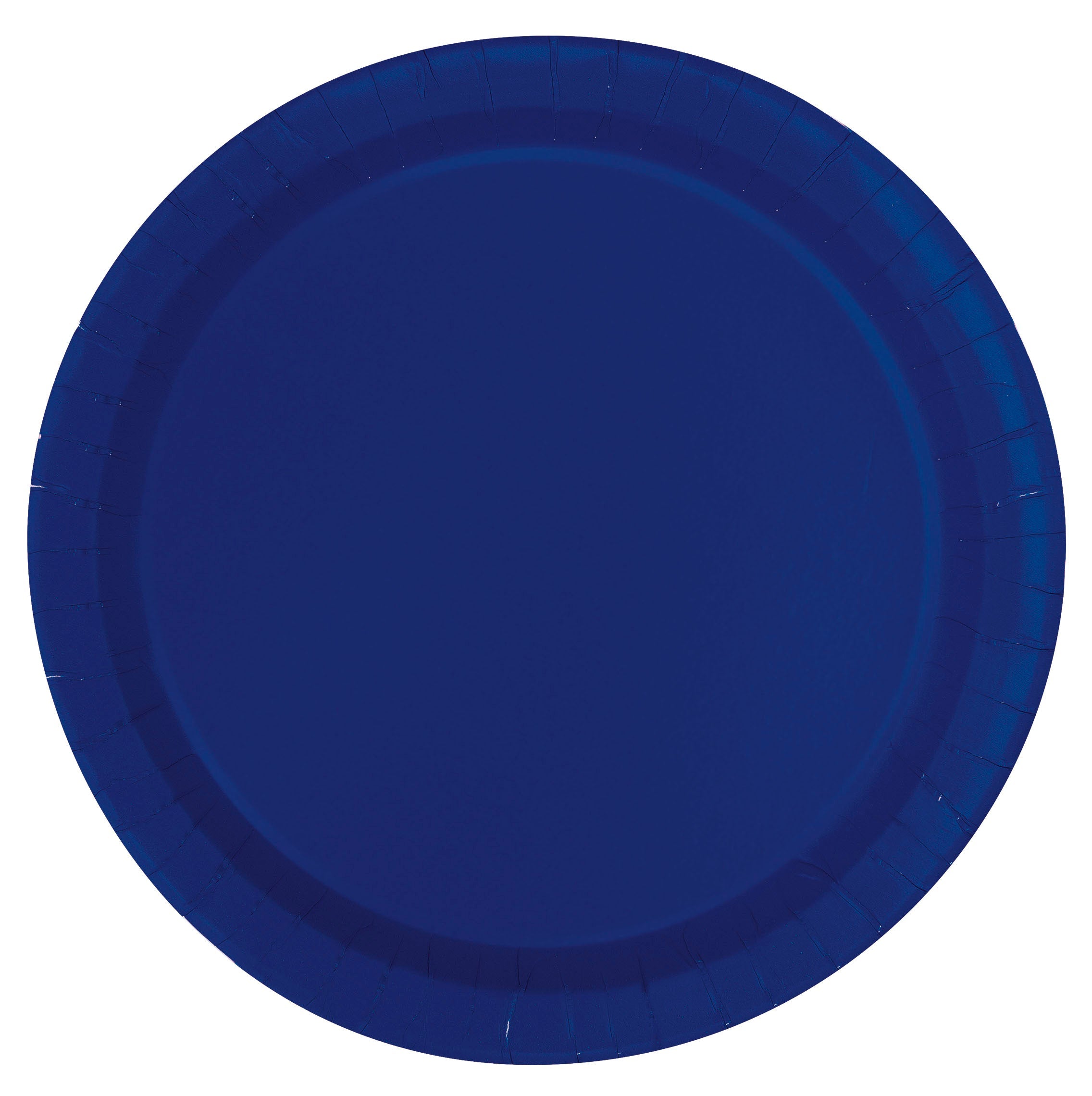 20 Round True Navy Blue Paper Plates 7in