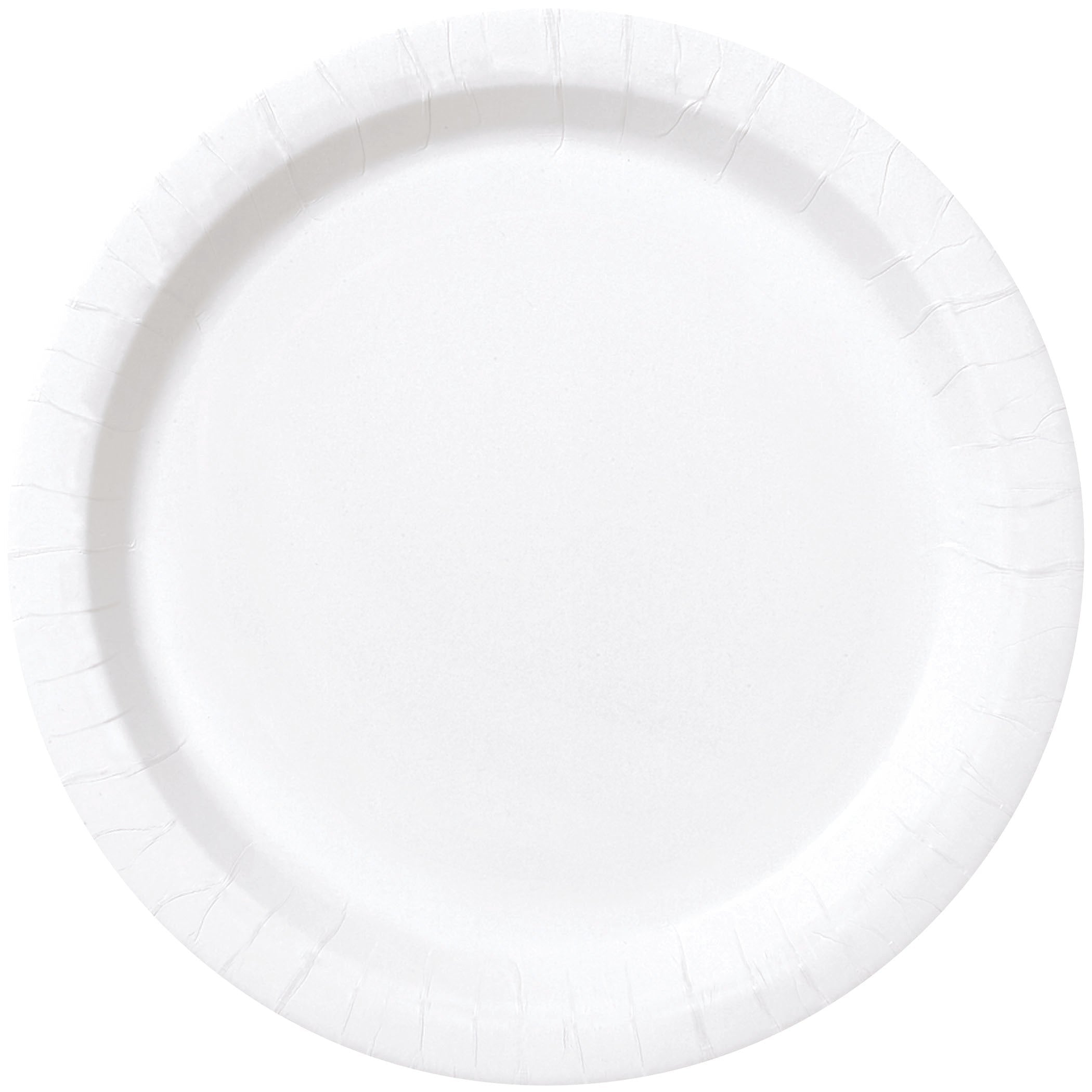 20 Round White Paper Plates 7in