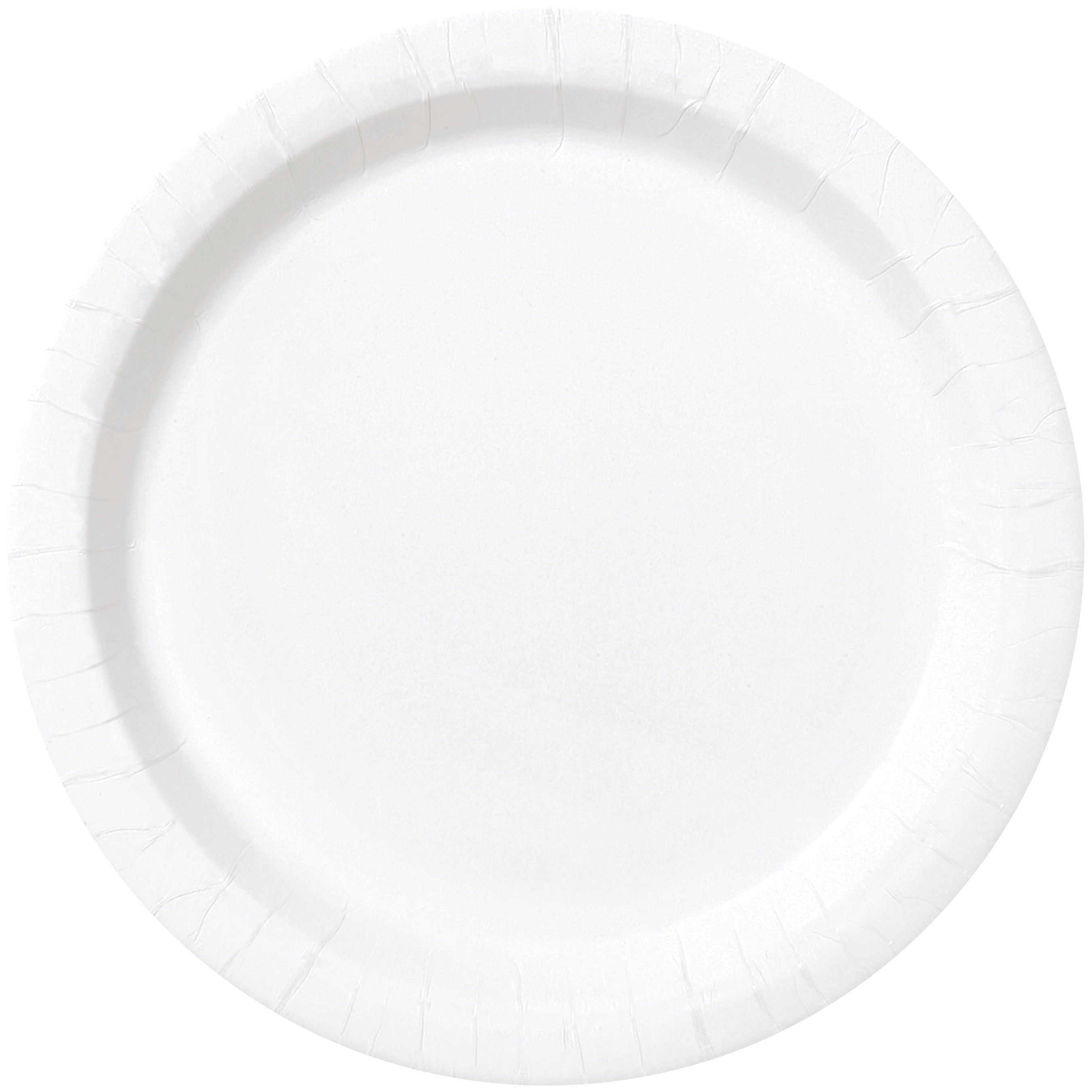 16 Round White Paper Plates 9in