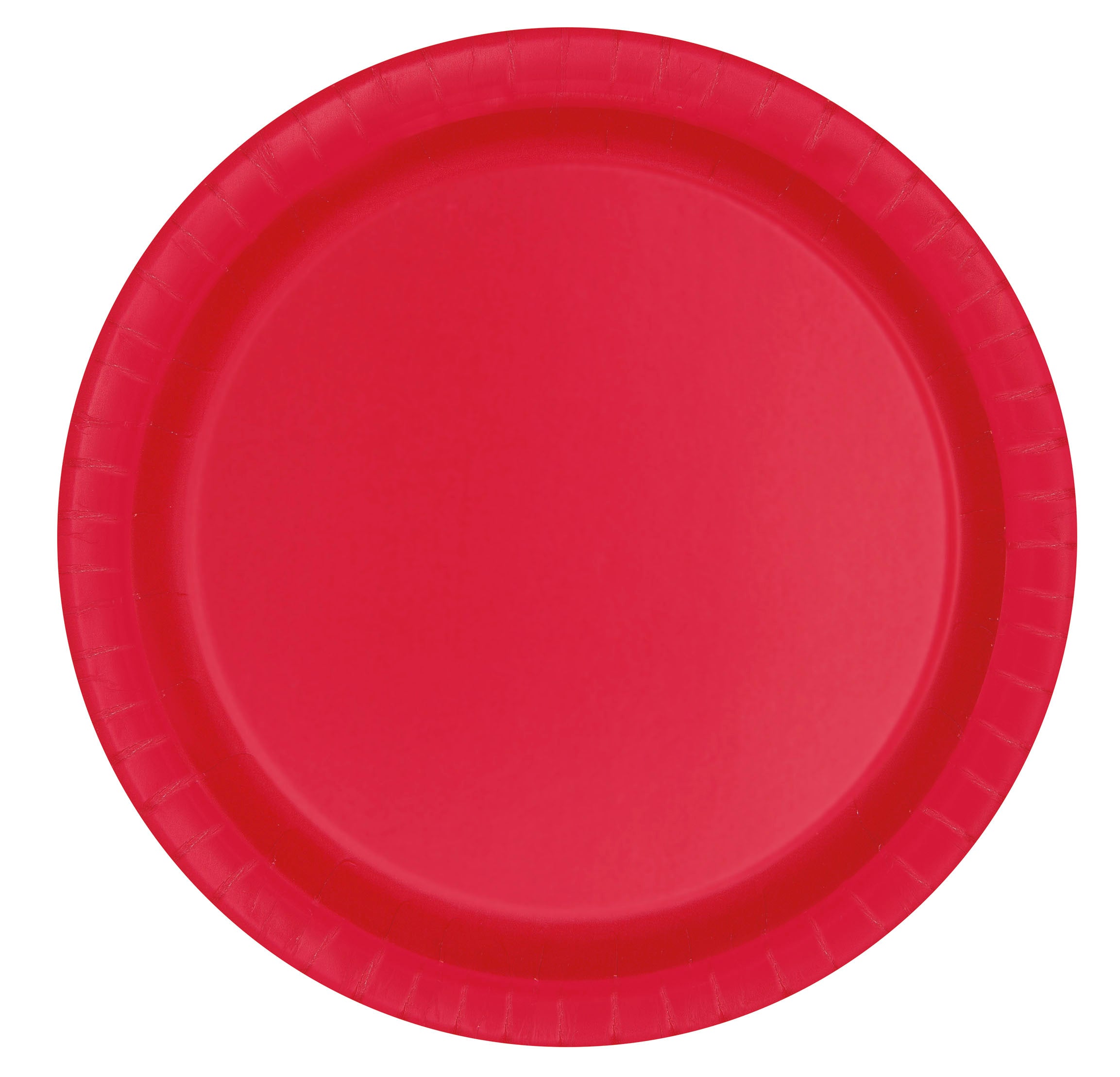 8 Round Ruby Red Paper Plates 7in