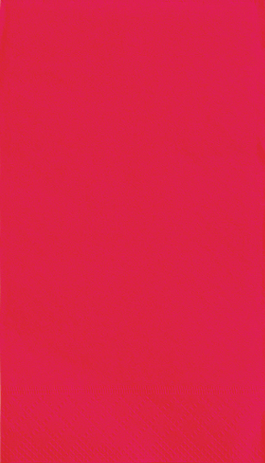20 Ruby Red Guest Napkins - 2Ply 12.9x15.2in