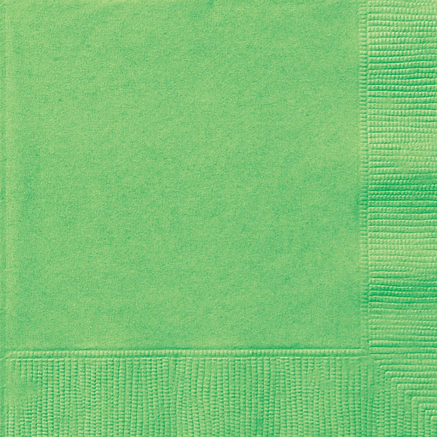 20 Lime Green Beverage Napkins - 2Ply 9.75x9.75in