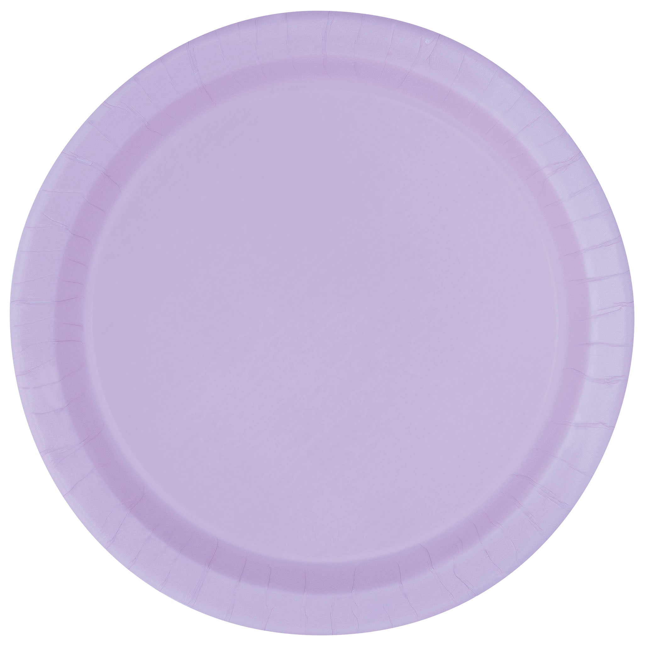 20 Round Lavender Paper Plates 7in
