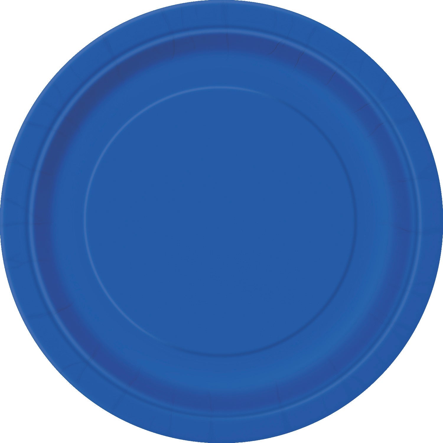 8 Round Royal Blue Paper Plates 7in