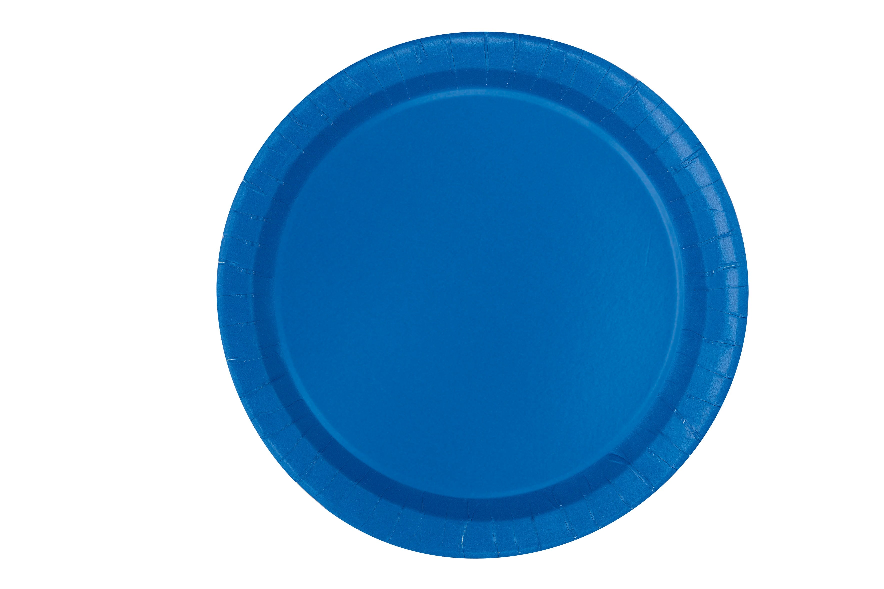 20 Round Royal Blue Paper Plates 7in