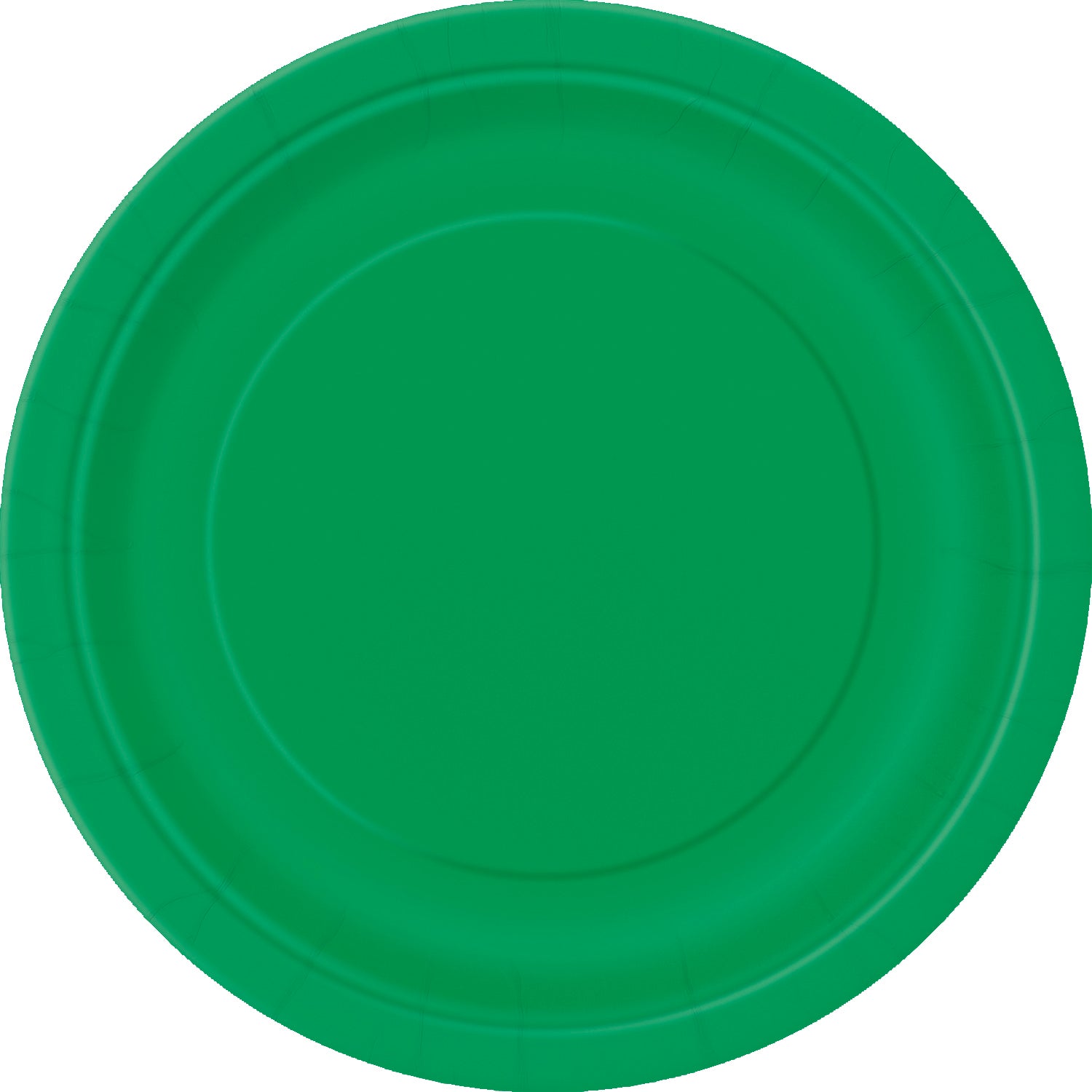 8 Round Emerald Green Paper Plates 7in