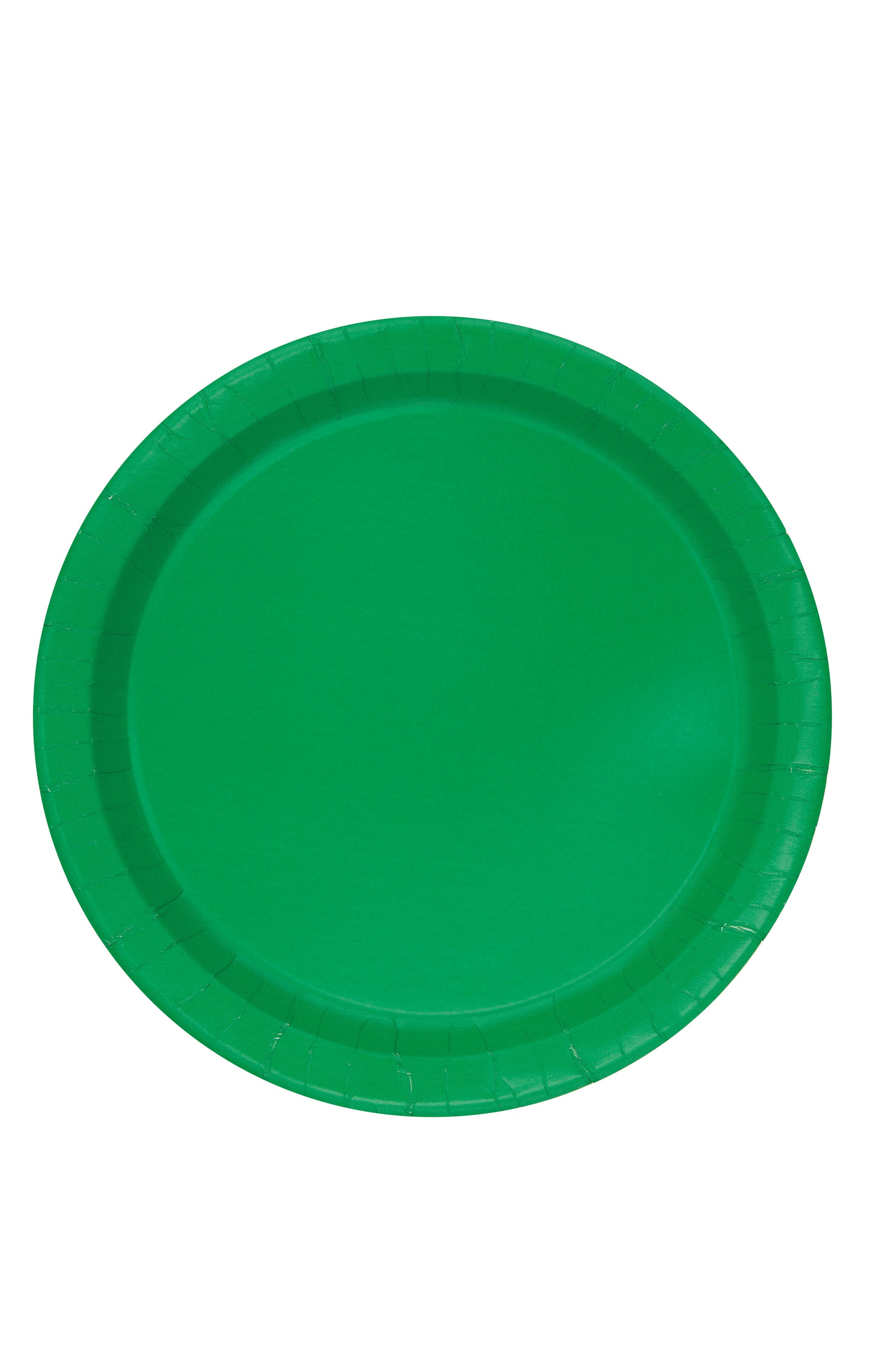 20 Round Emerald Green Paper Plates 7in