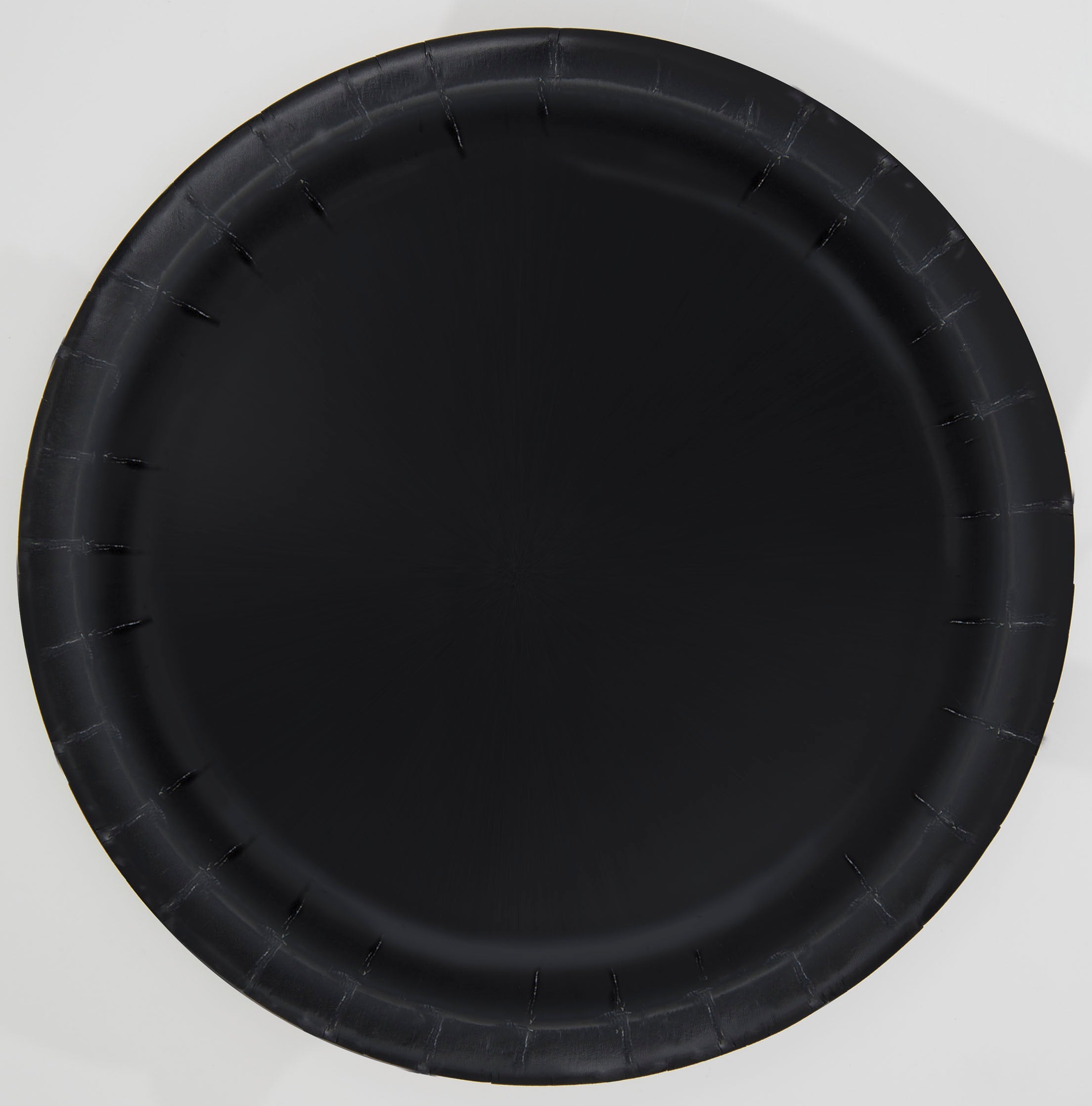 8 Round Midnight Black Paper Plates 7in