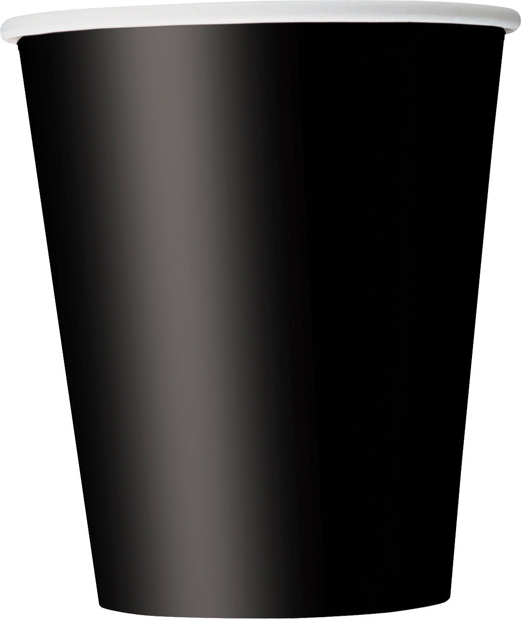 8 Midnight Black Paper Cups 9oz