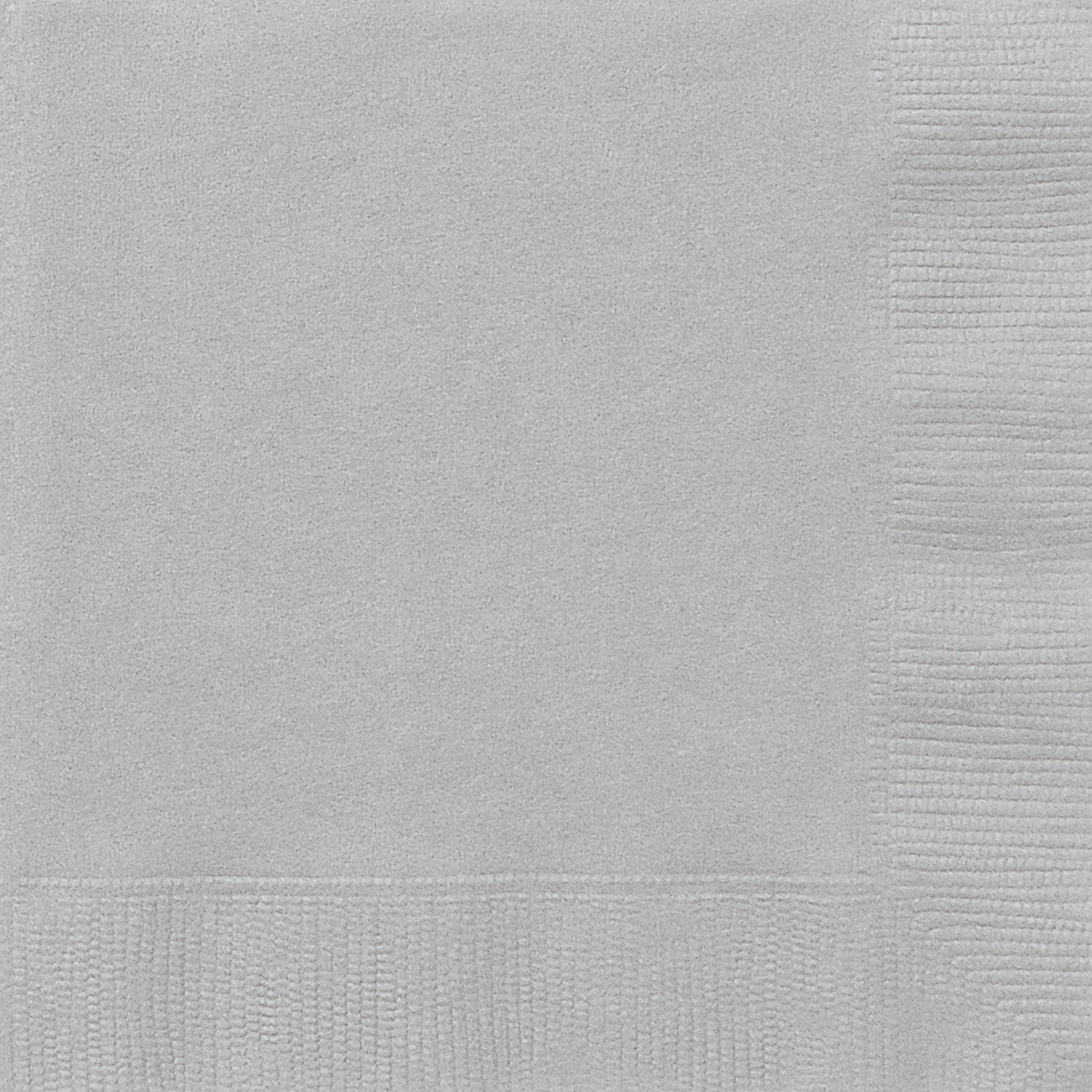 20 Silver Luncheon Napkins - 2Ply 12.75x12.75in