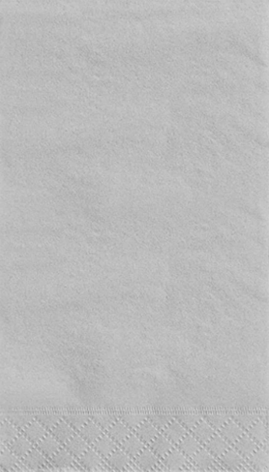 20 Silver Guest Napkins - 2Ply 12.9x15.2in