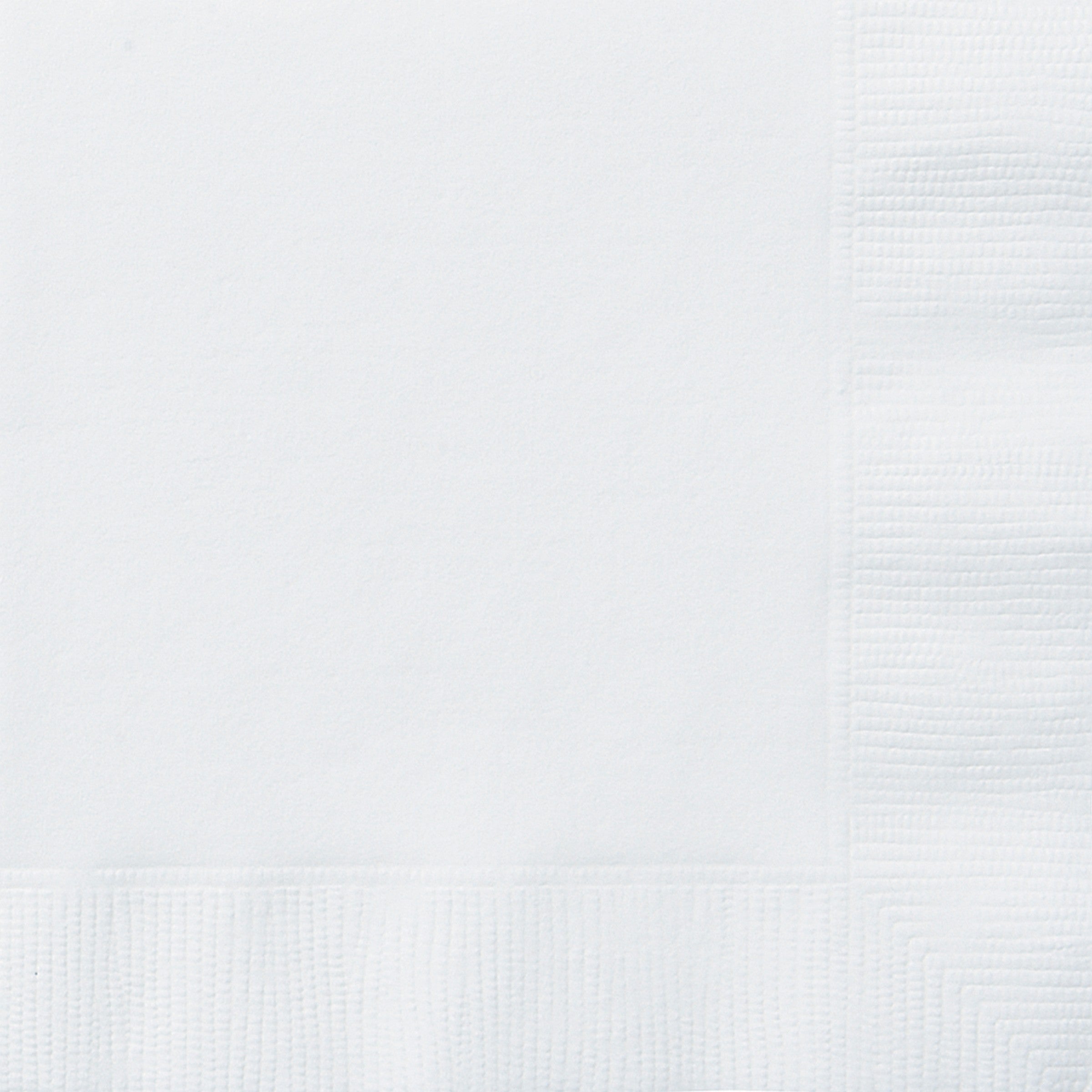 50 White Beverage Napkins 2 Ply 9.75x9.75in