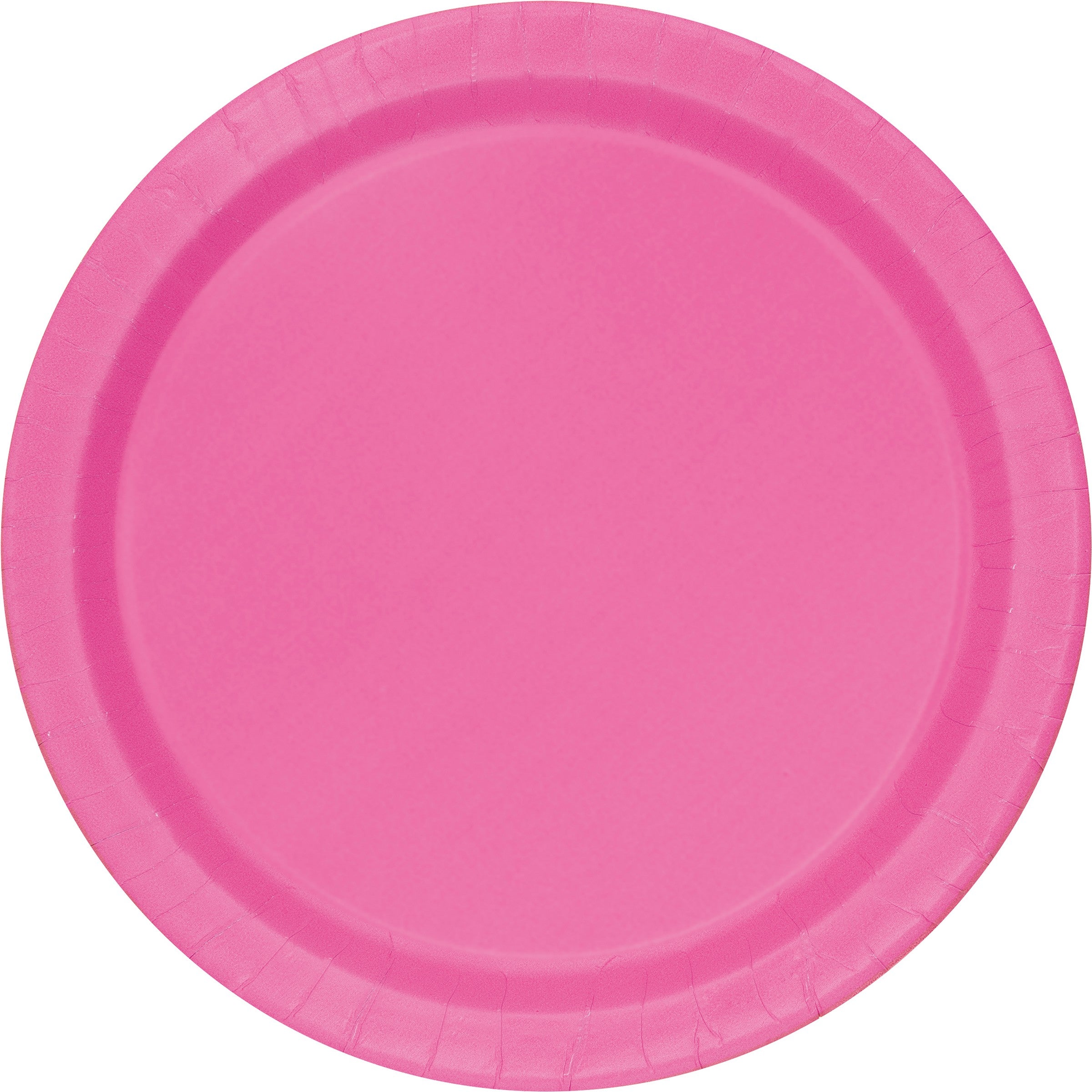 20 Round Hot Pink Paper Plates 9in