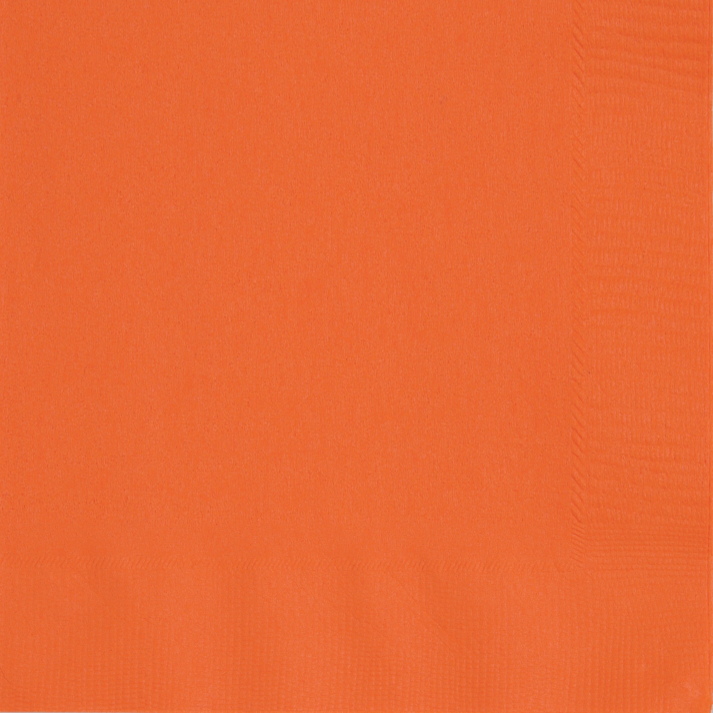 50 Pumpkin Orange Beverage Napkins 2 Ply 9.75x9.75in