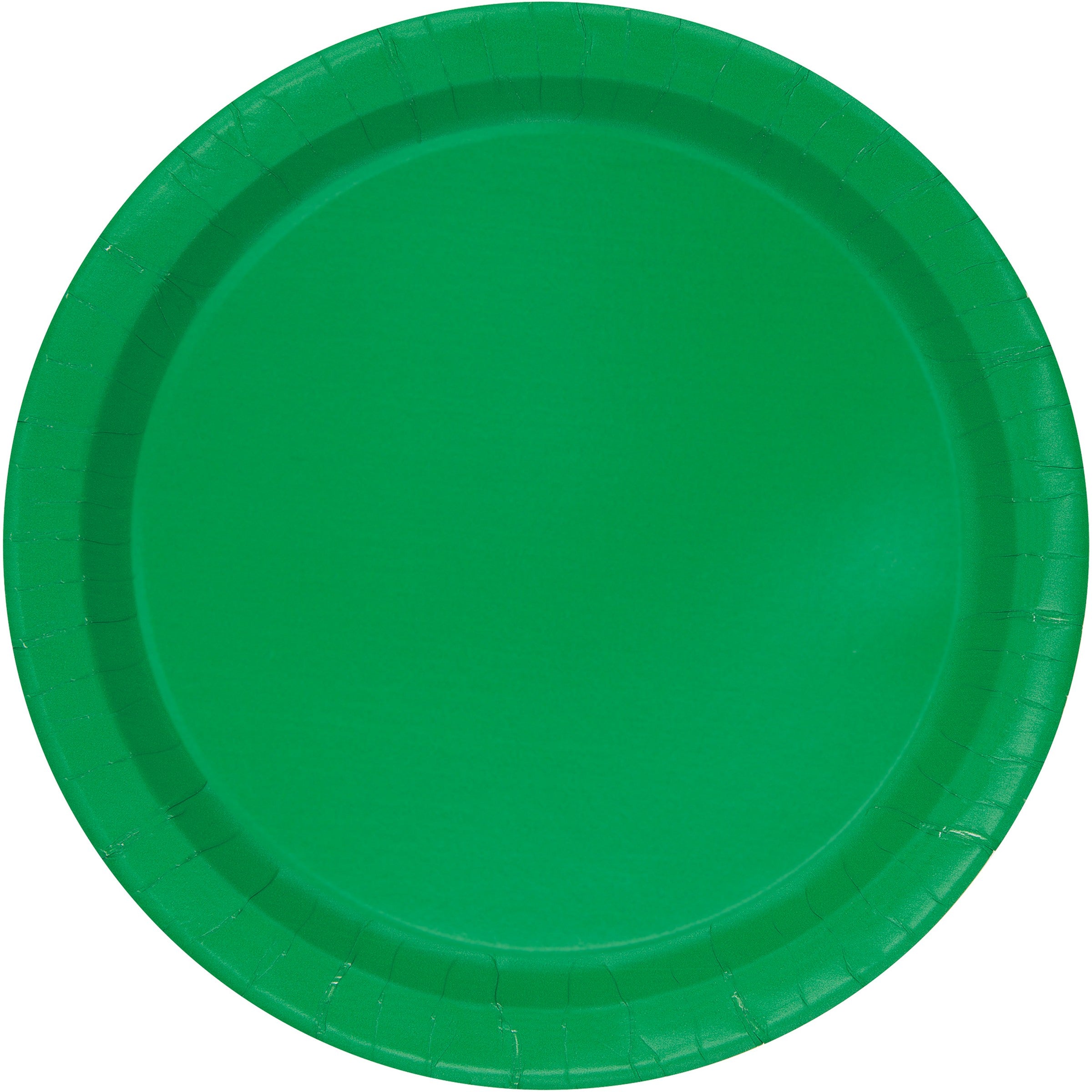 20 Round Emerald Green Paper Plates 9in