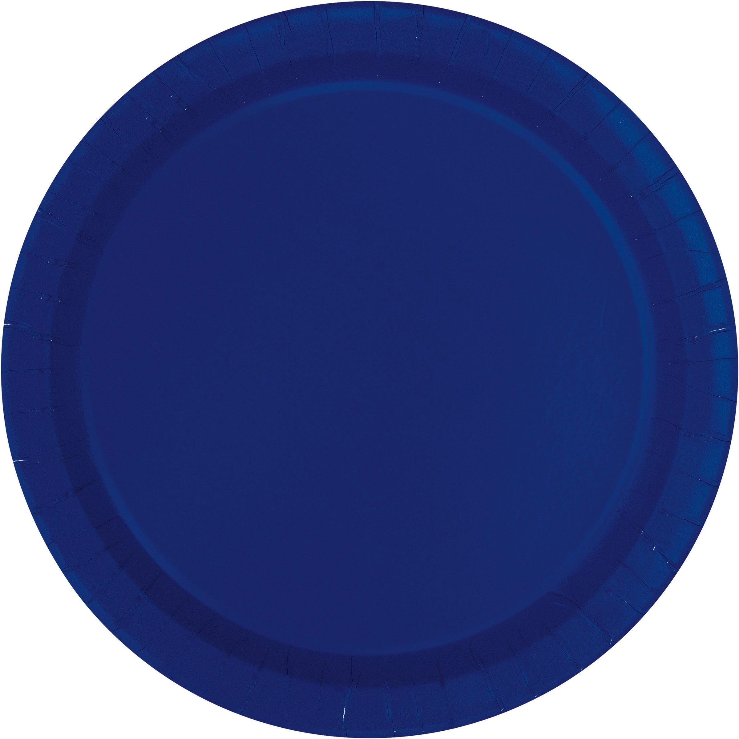 20 Round True Navy Paper Plates 9in
