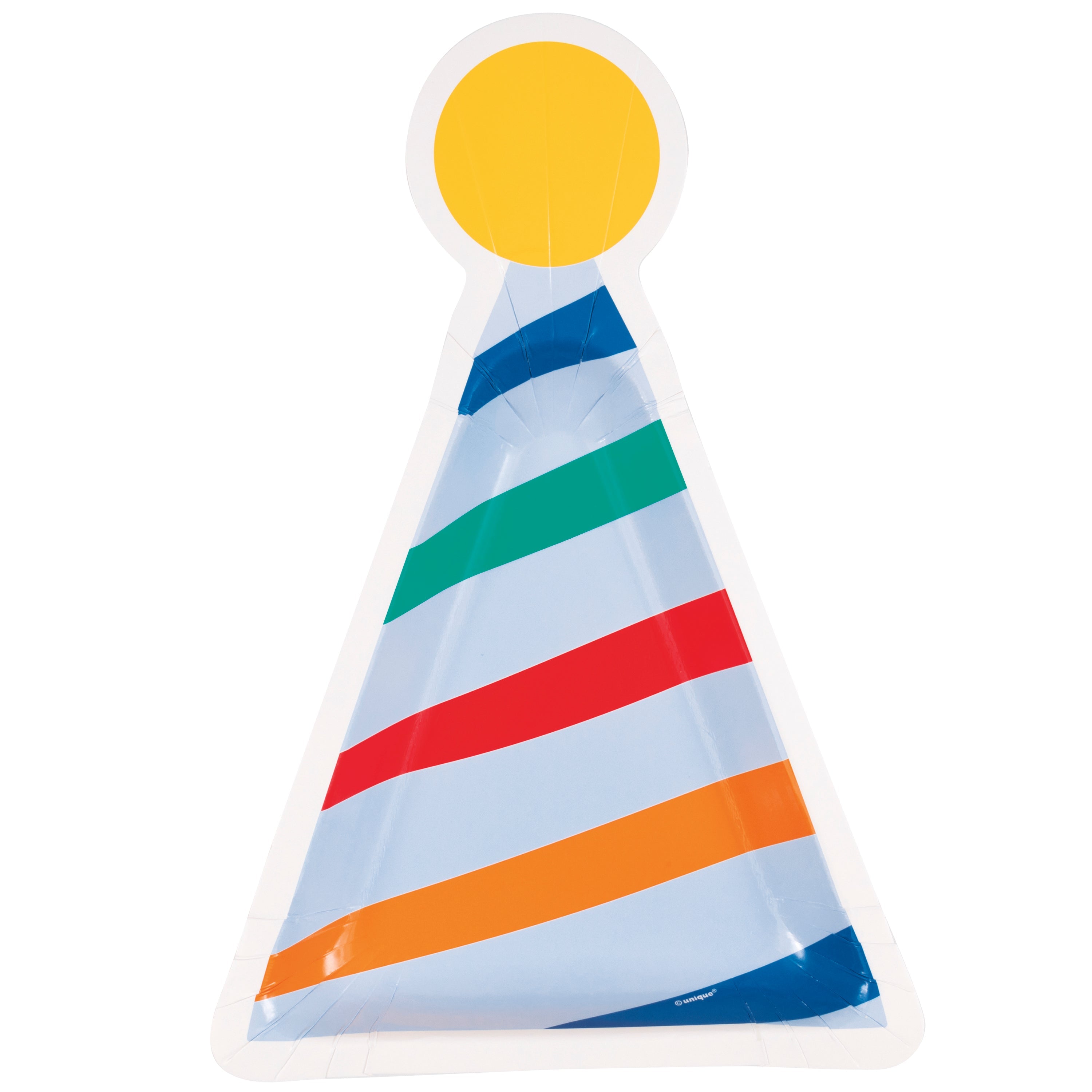 Birthday Mayhem 8 Hat Shaped Paper Plates 10.9in