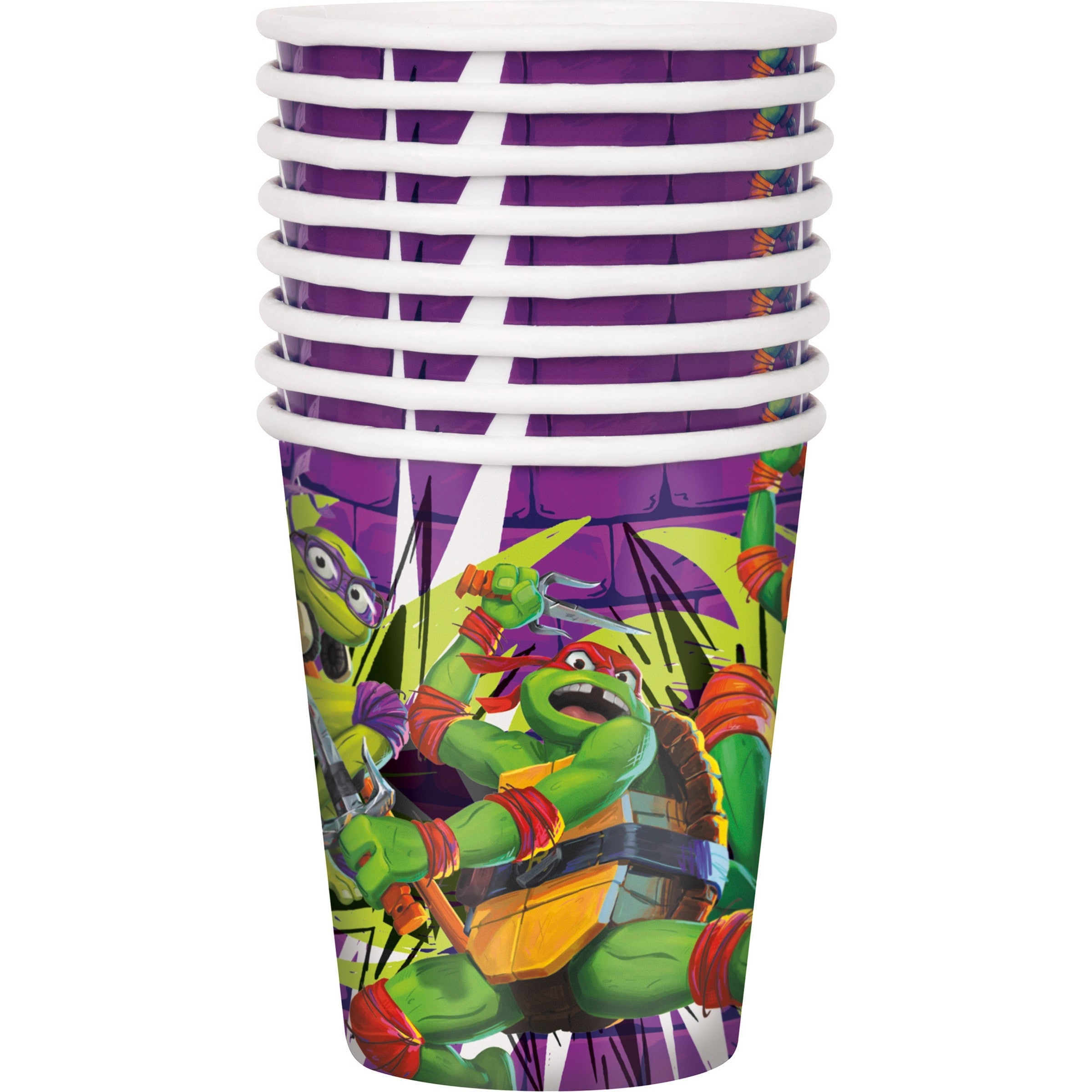 Teenage Mutant Ninja Turtles Mutant Mayhem 8 Paper Cups 9oz