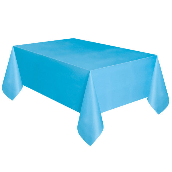 Plastic Table Cover Powder Blue 54x108in