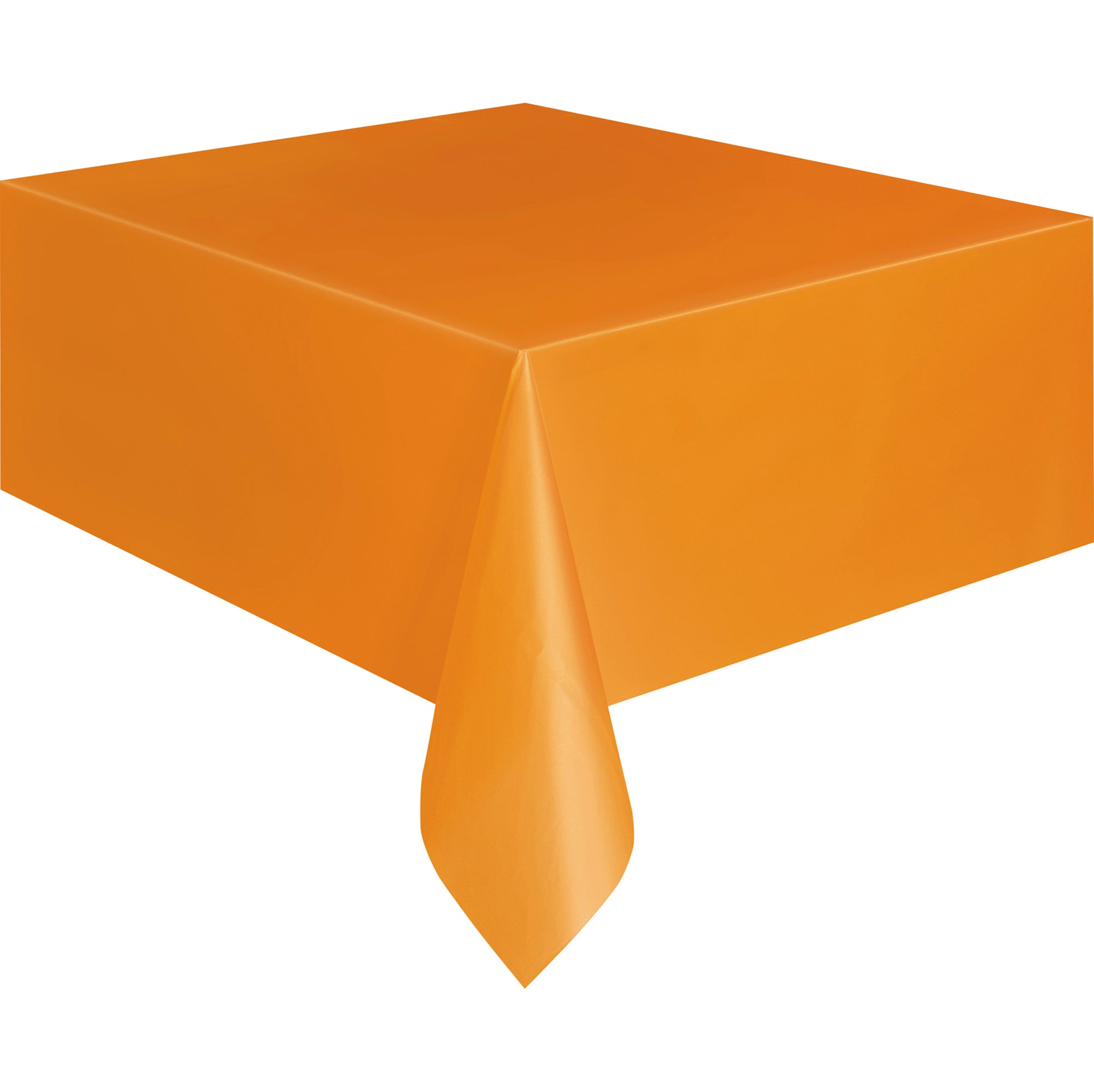 Plastic Table Cover Pumpkin Orange 54x108in