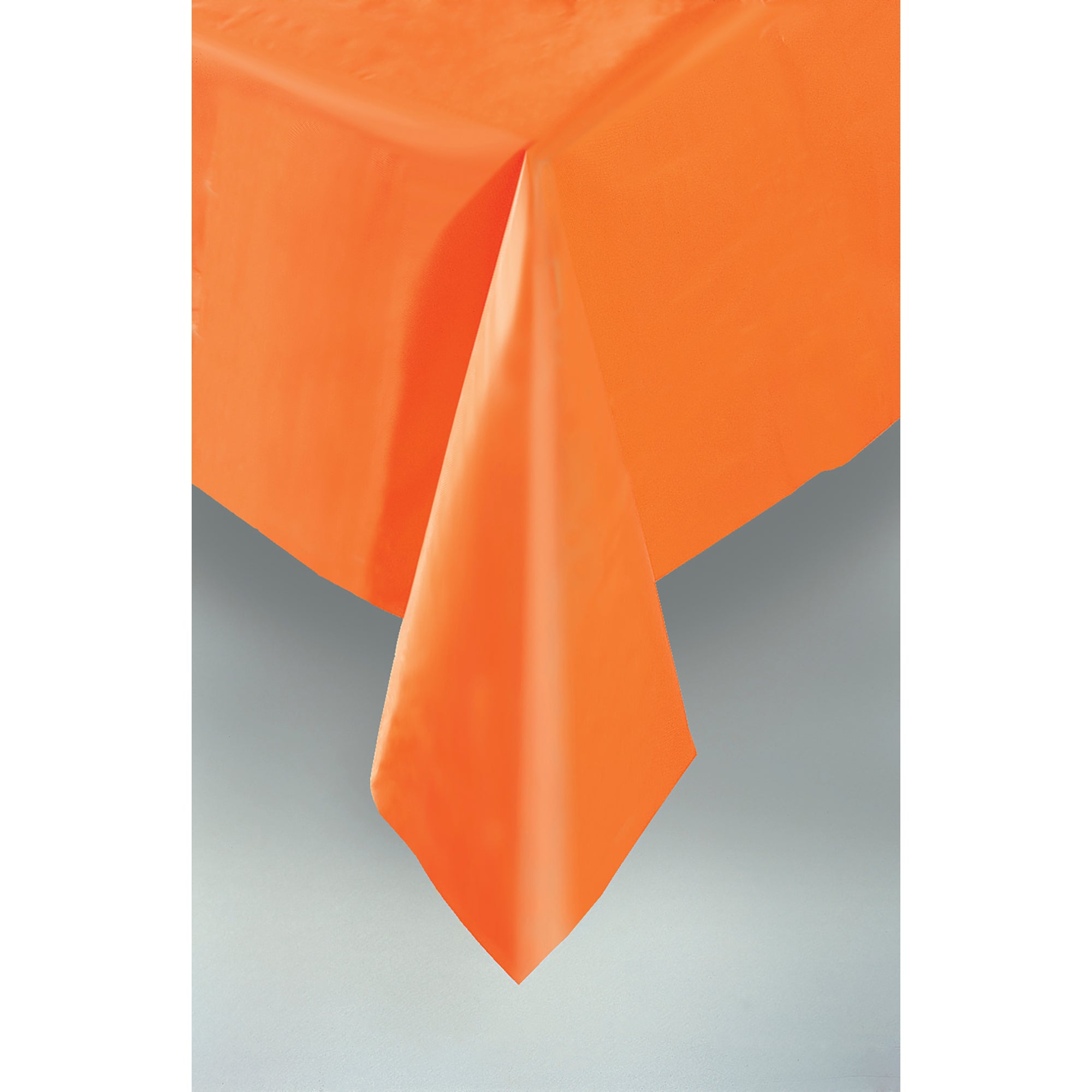 Plastic Table Cover Pumpkin Orange 54x108in