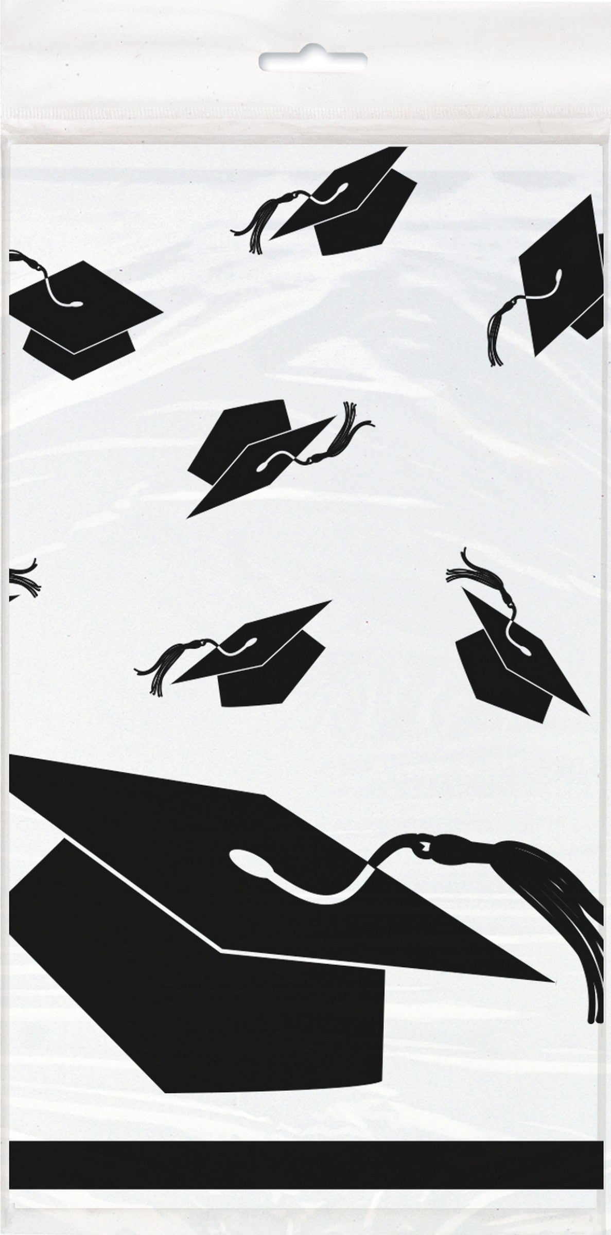 Graduation Clear Plastic Printed Table Cover 54x108in 