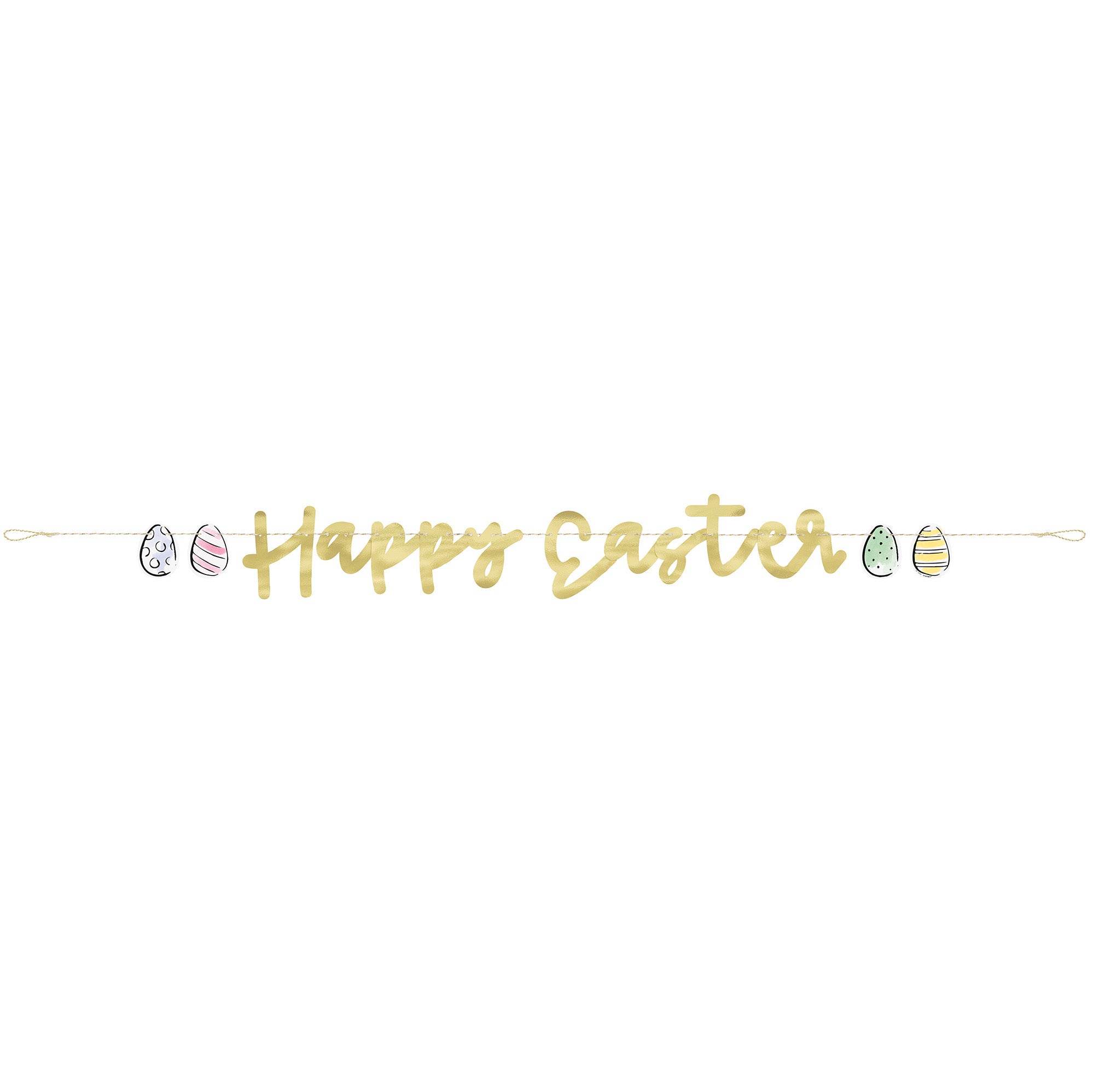 Egg-stra Accents Bannière Happy Easter avec Découpes 60po
