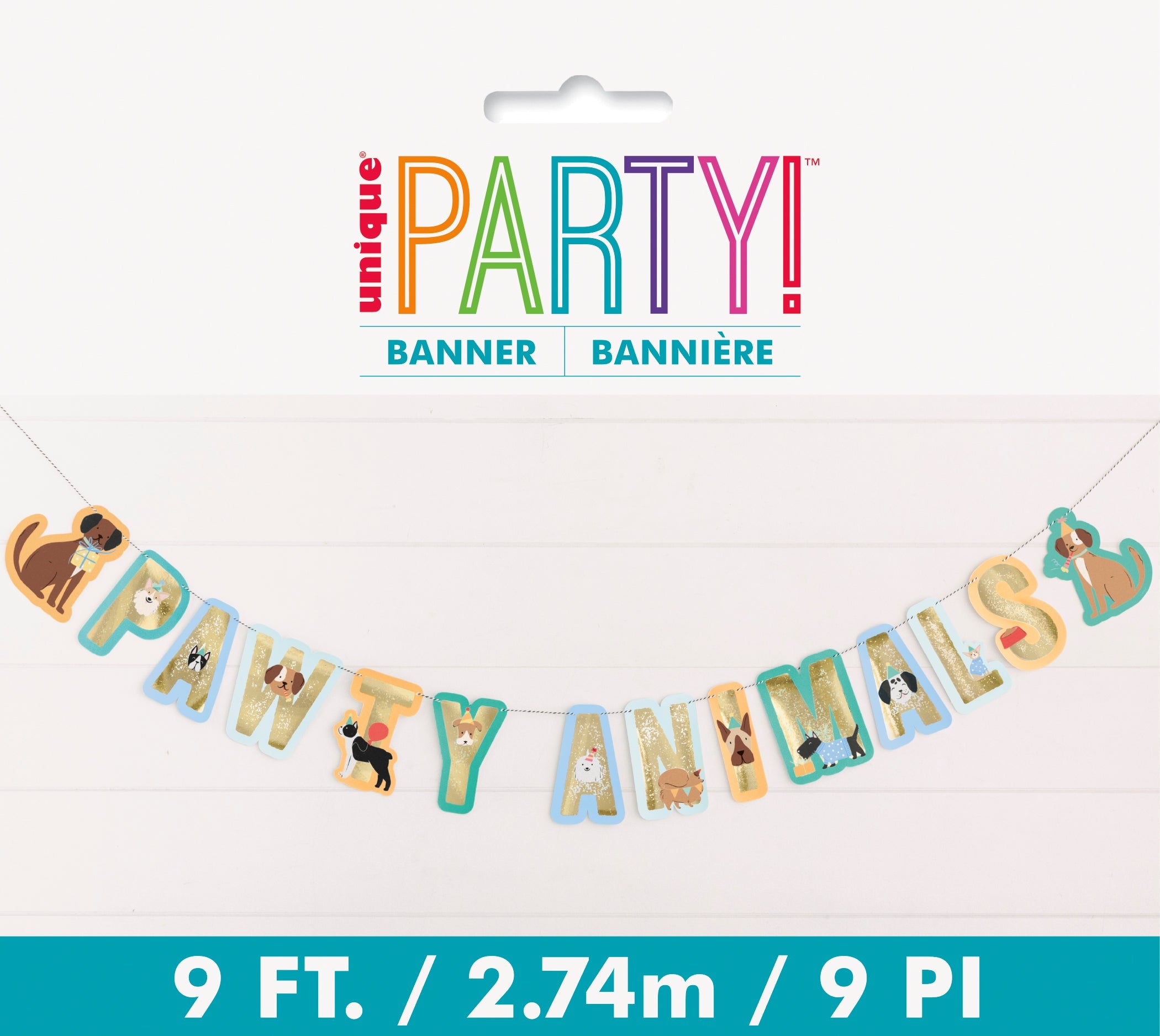 Paw Party Letter Banner with Foil 108in