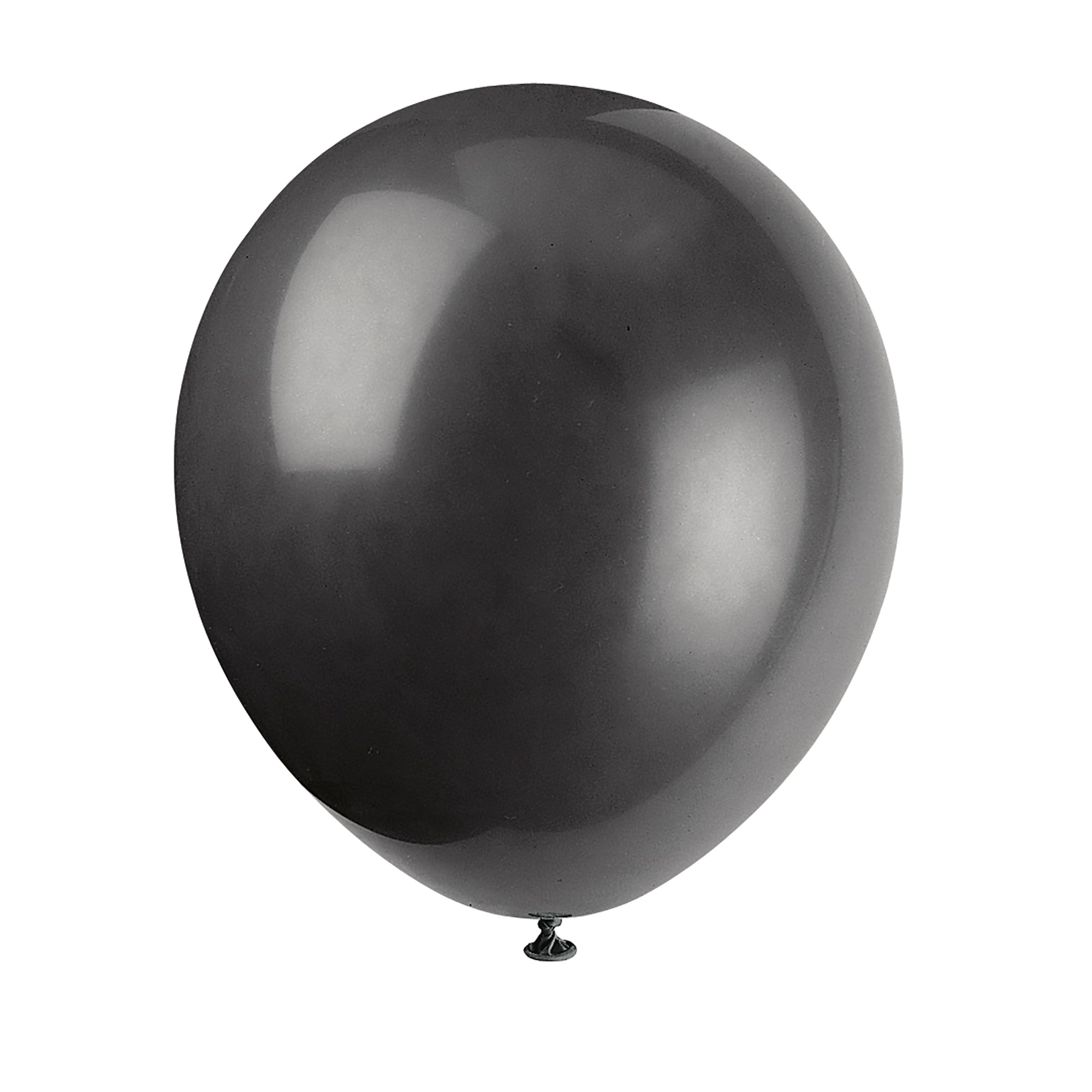 10 Latex Balloons 12in Jet Black