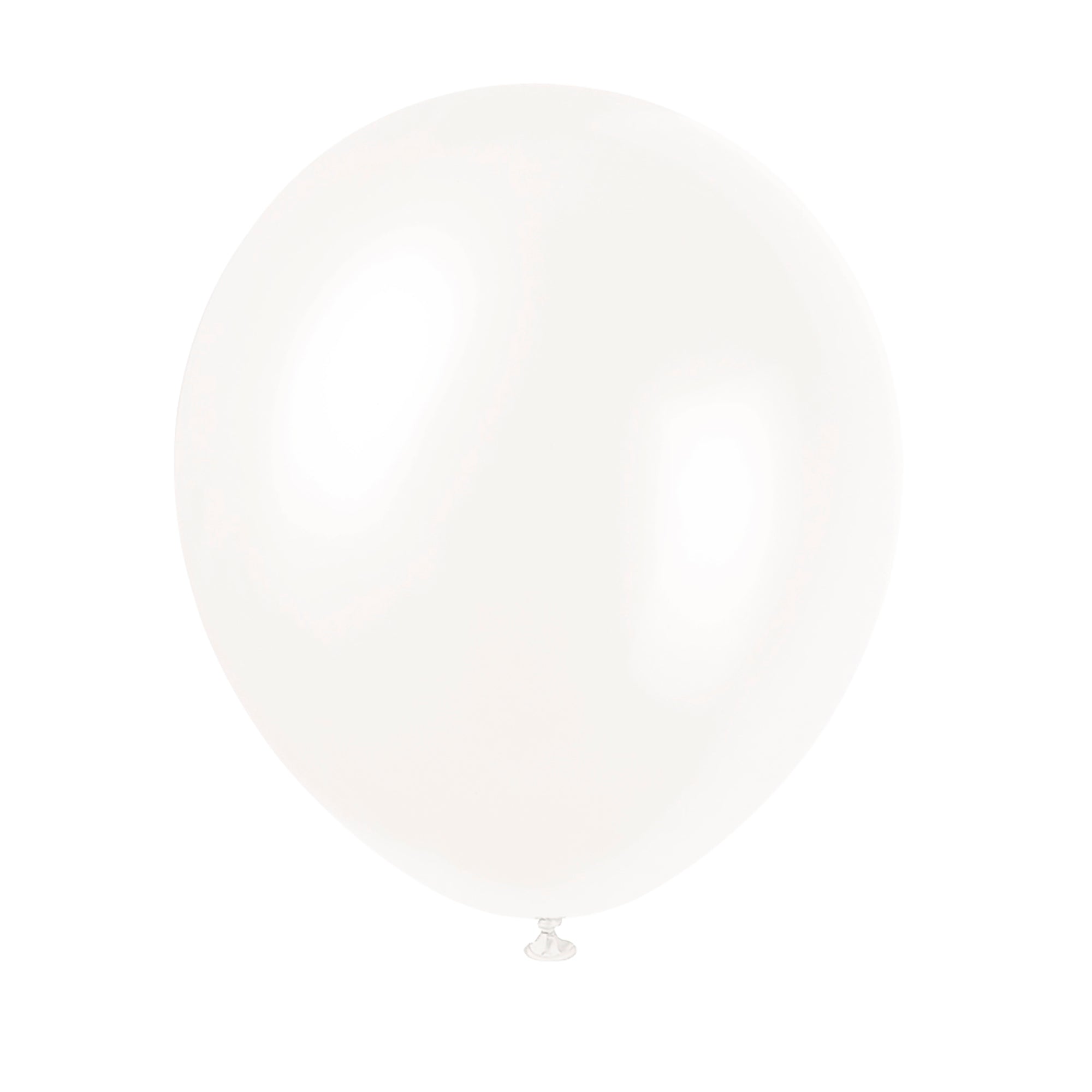 8 Latex Pearlized Balloons 12in Winter White