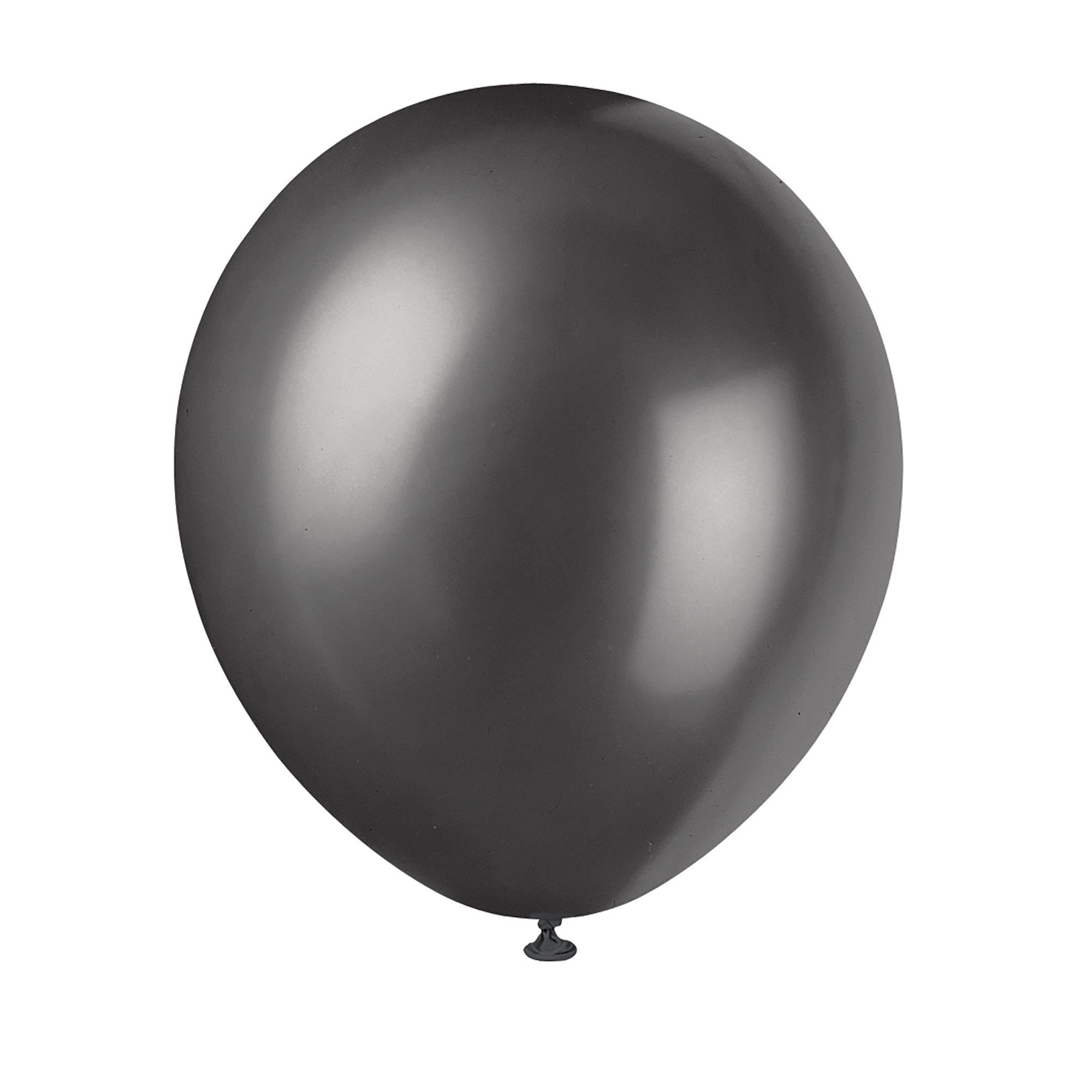 8 Latex Pearlized Balloons 12in Black