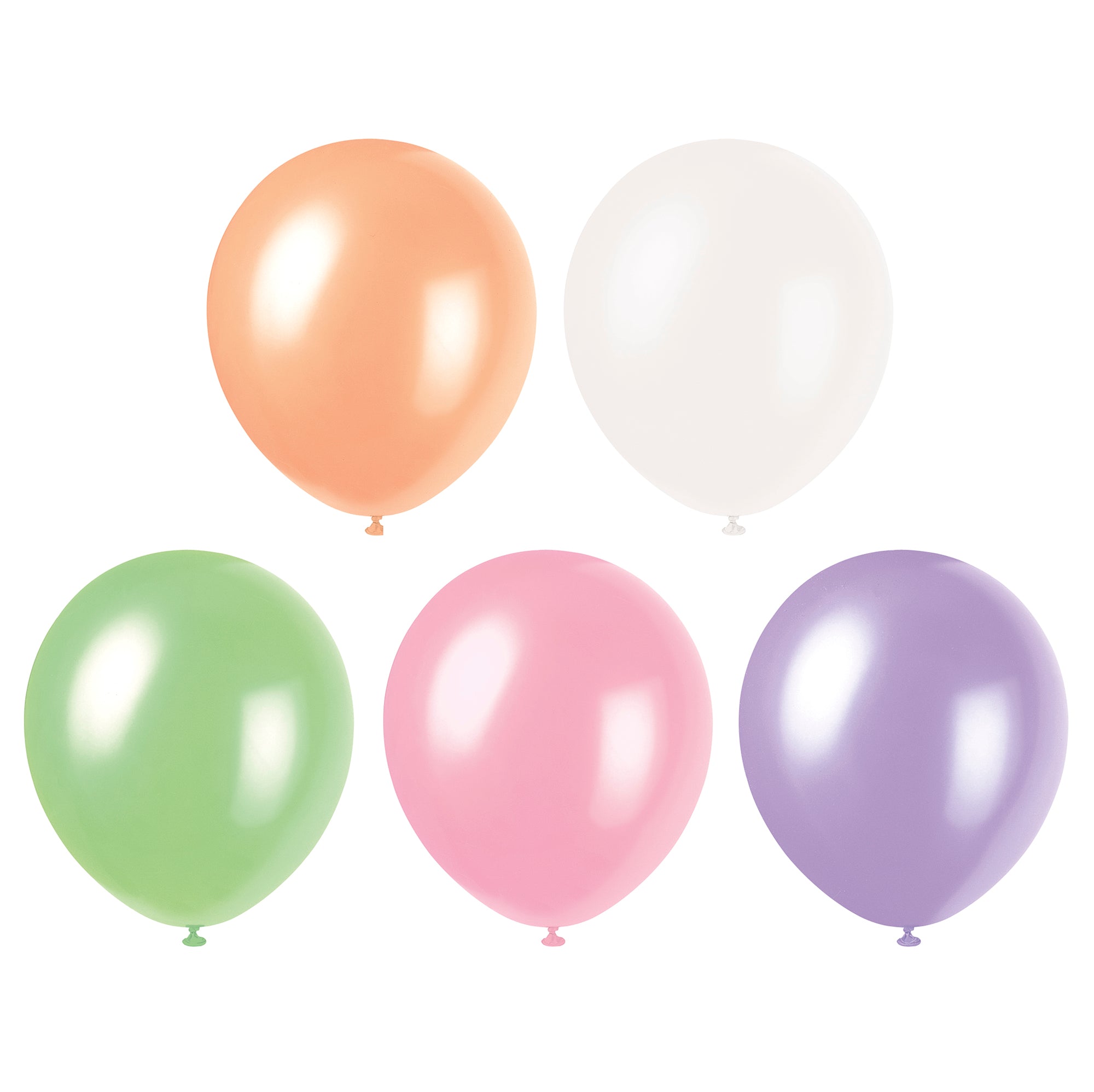 8 Ballons Latex 12po Satinés Pastel Assortis