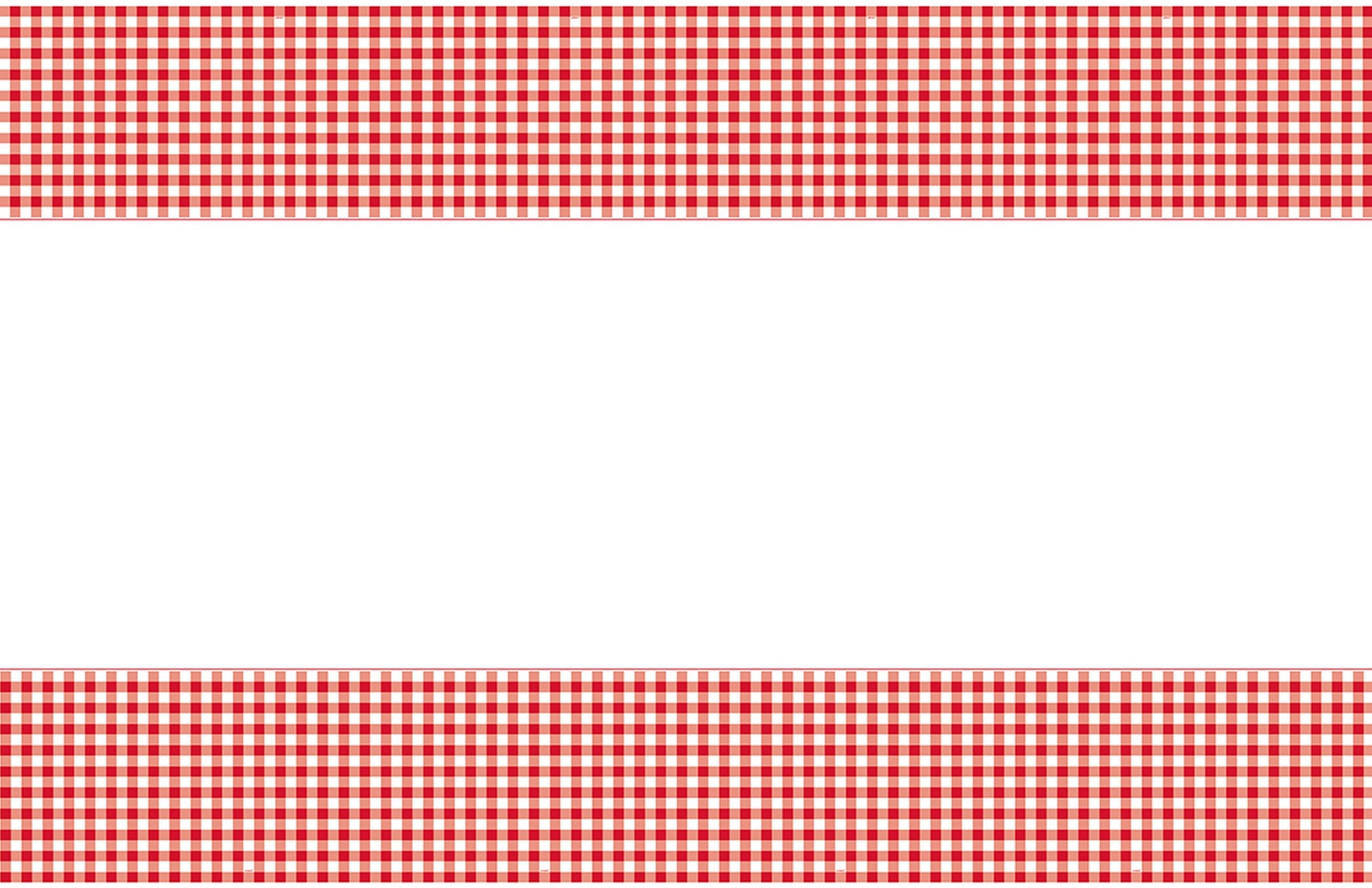 Red Gingham Plastic Table Cover 54x84in 