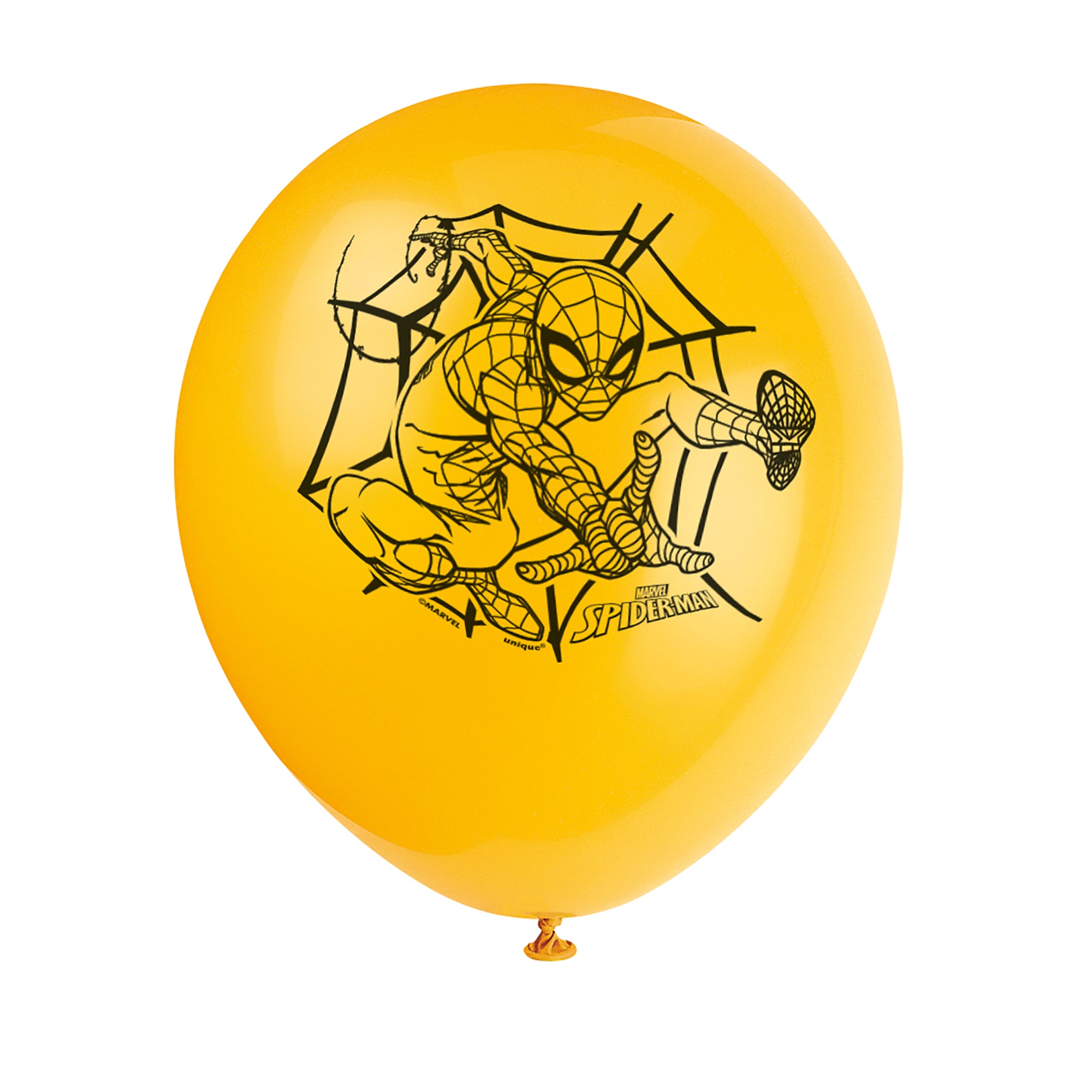 Spiderman 8 Ballons Latex 12po Imprimés Couleurs Assorties 
