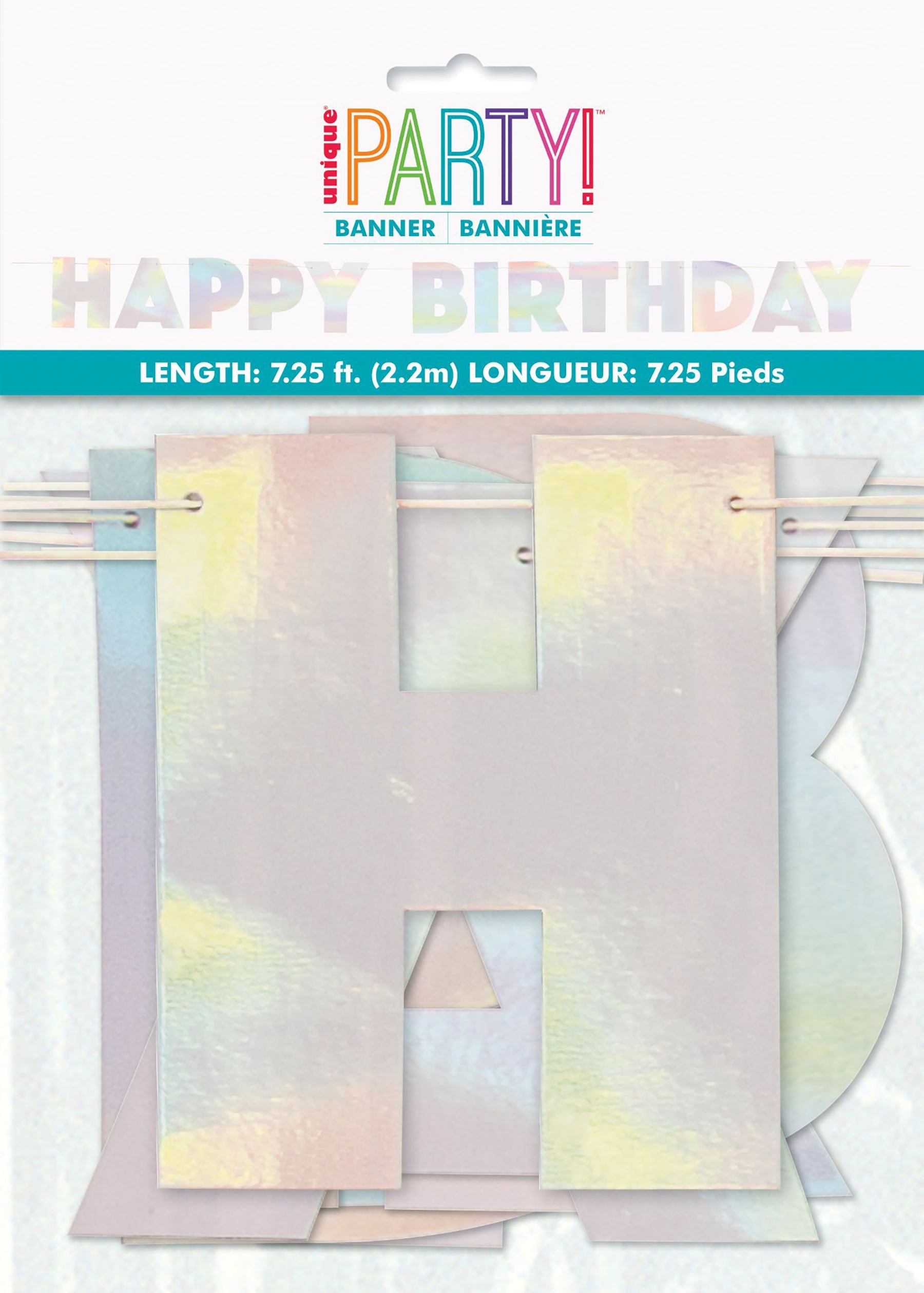 Iridescent Foil Happy Birthday Banner 87in