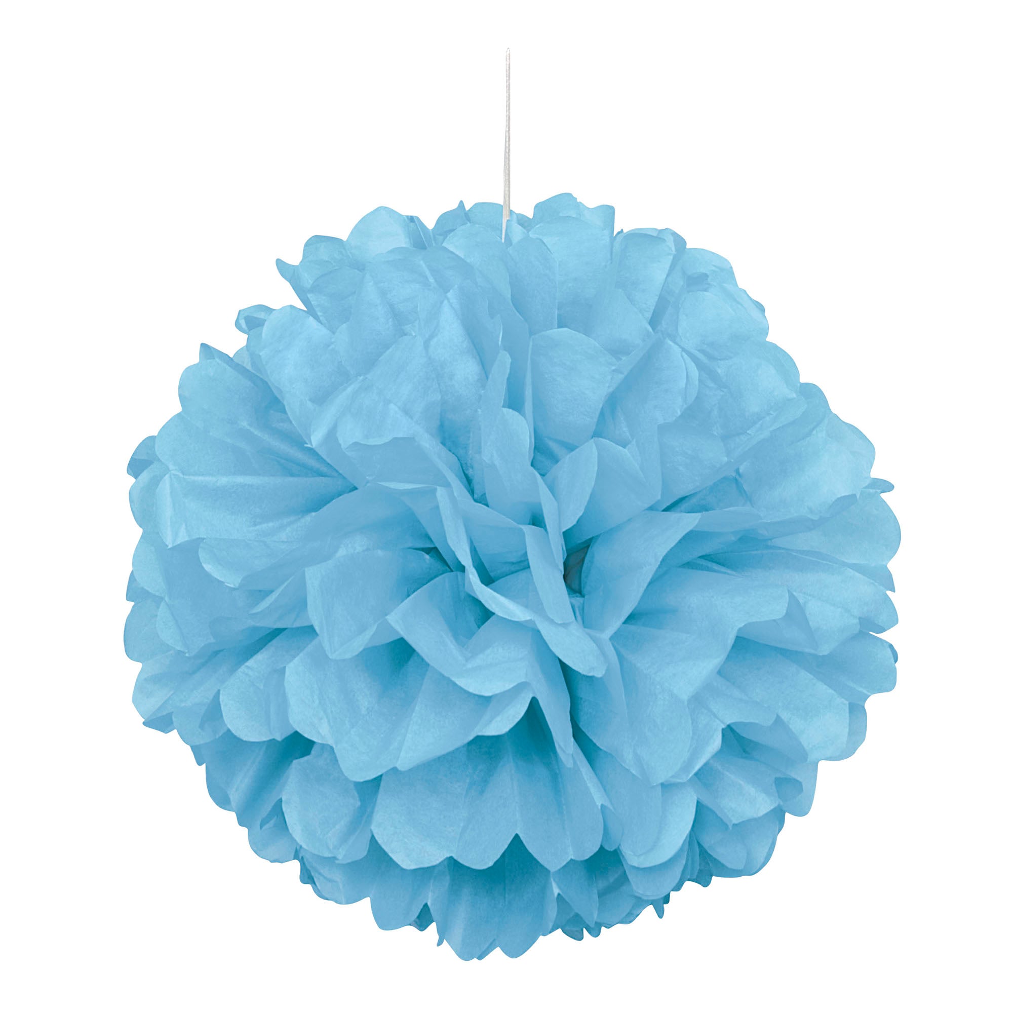 Boule Décorative en Papier de Soie Bleu Pâle 16po