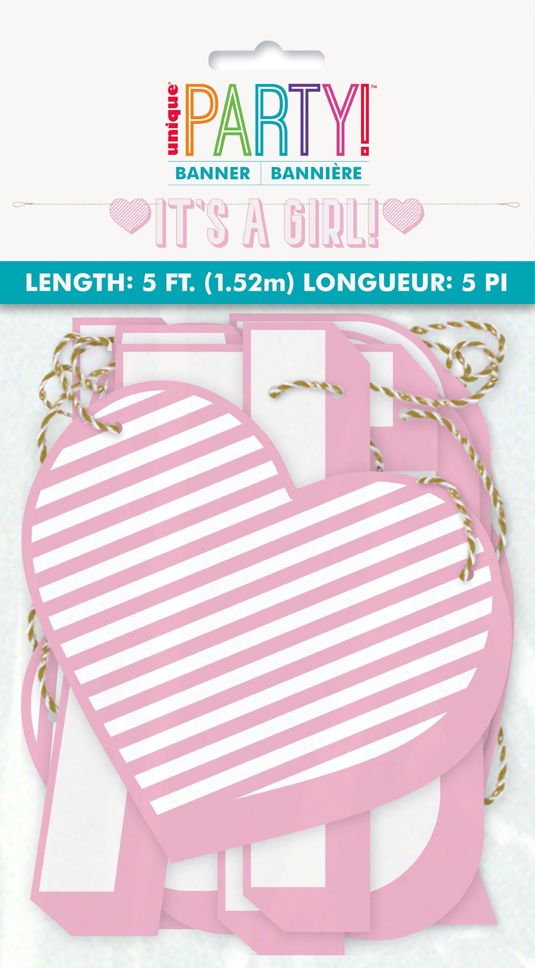 Baby Shower It's a Girl Letter Banner - Paper 60in