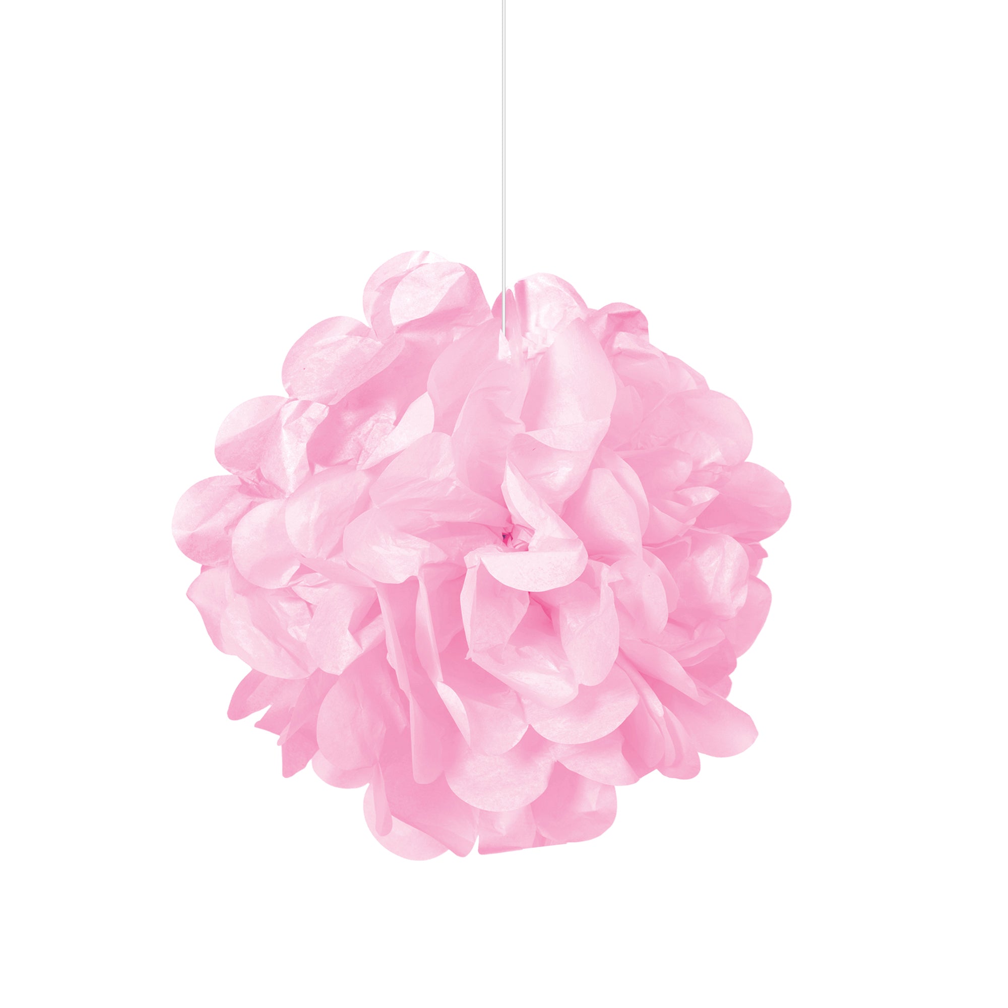 3 Mini Boules Décoratives en Papier de Soie Rose 9po