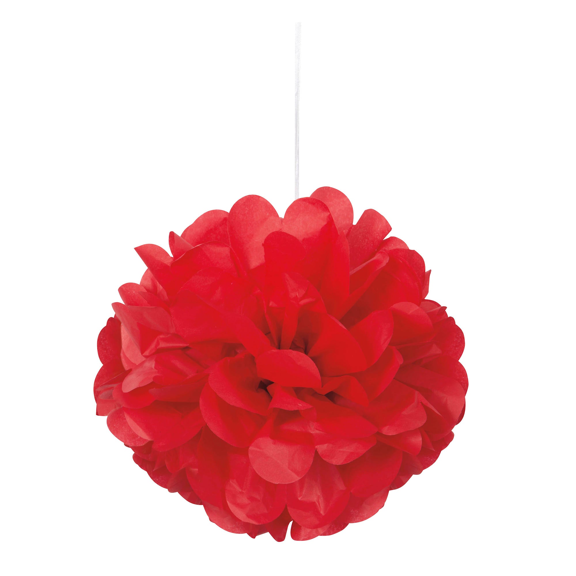 3 Mini Boules Décoratives en Papier de Soie Rouge 9po