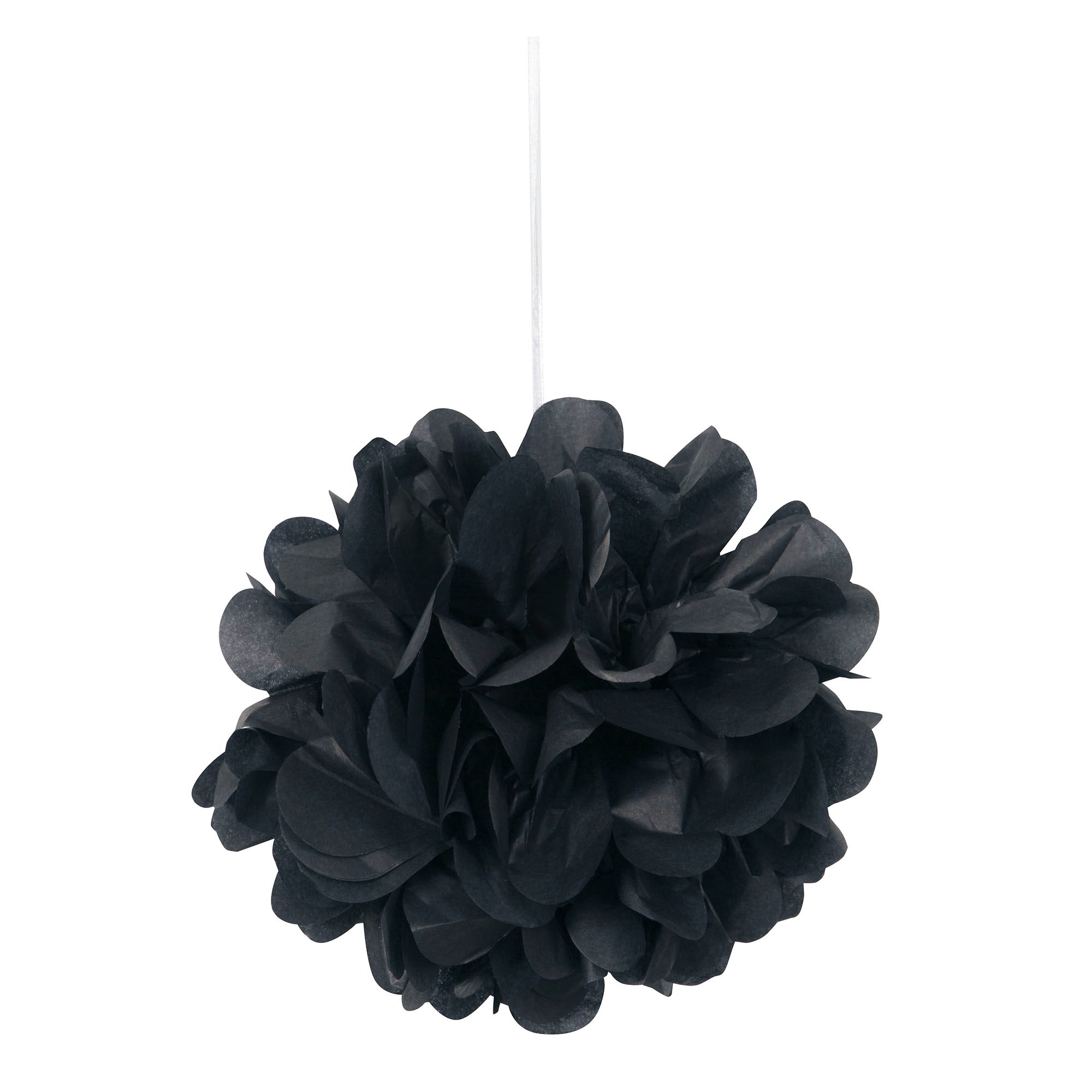 3 Mini Boules Décoratives en Papier de Soie Noir 9po