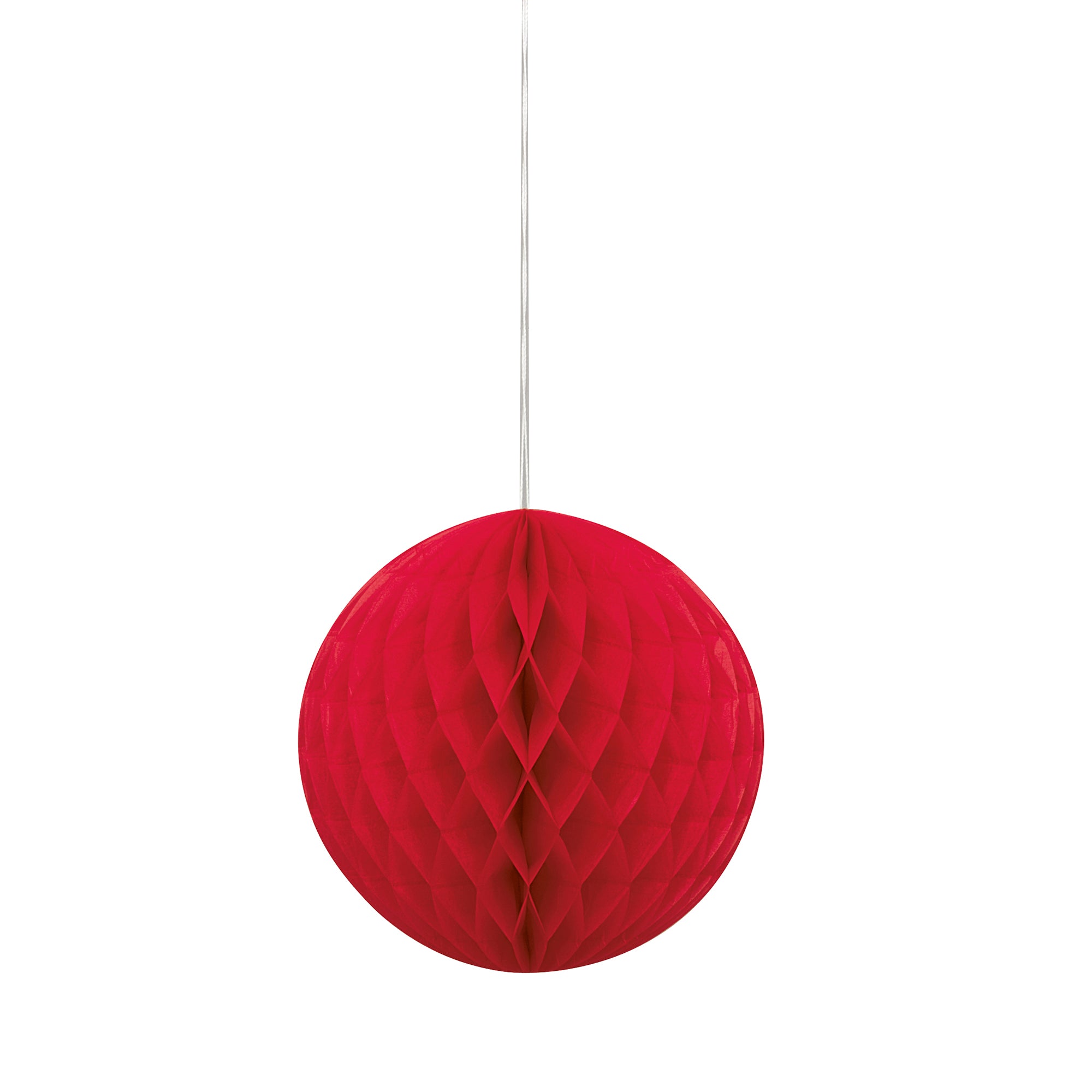 Balle en Papier Nid d'Abeille Rouge 8po
