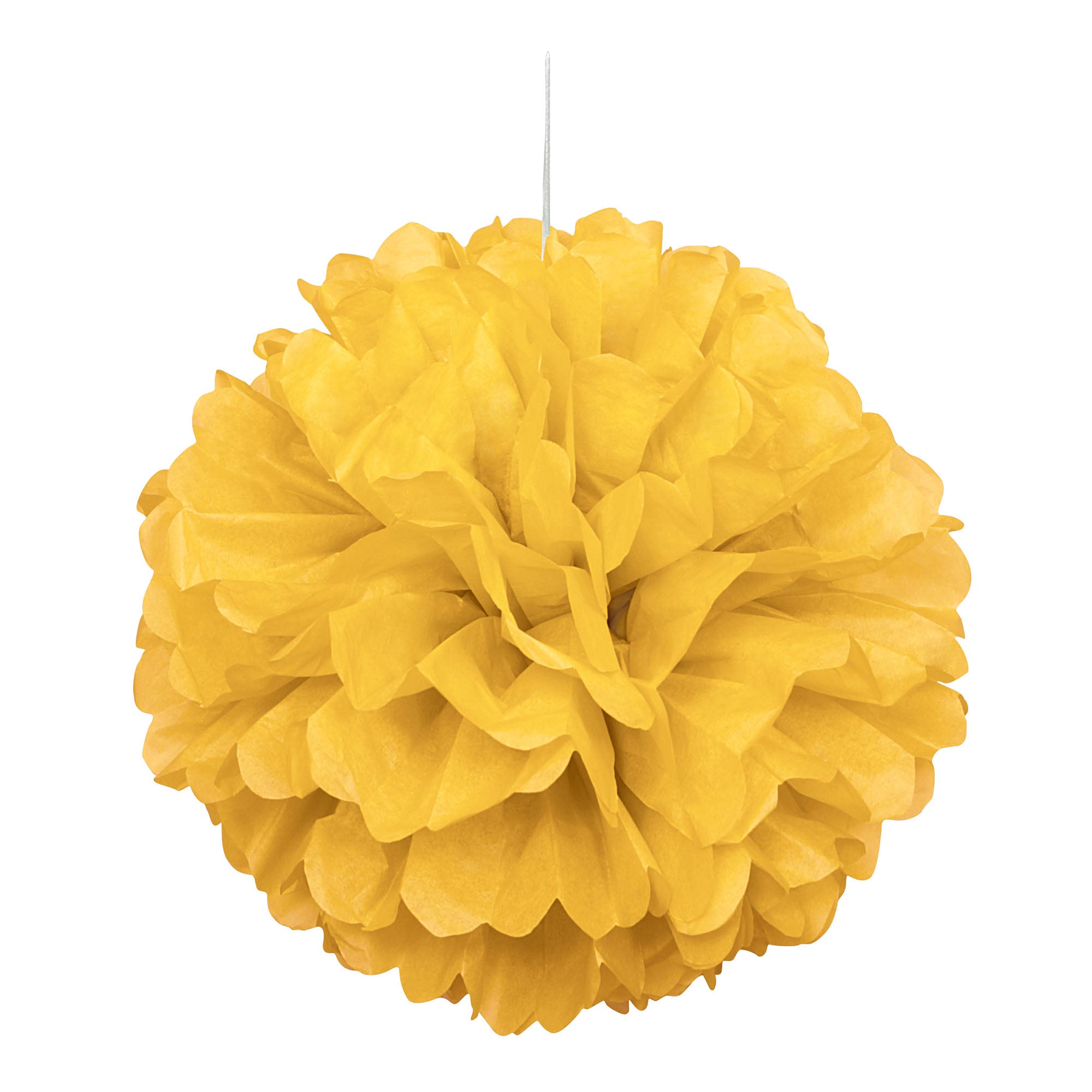 Puff Ball Yellow Tissue 16in