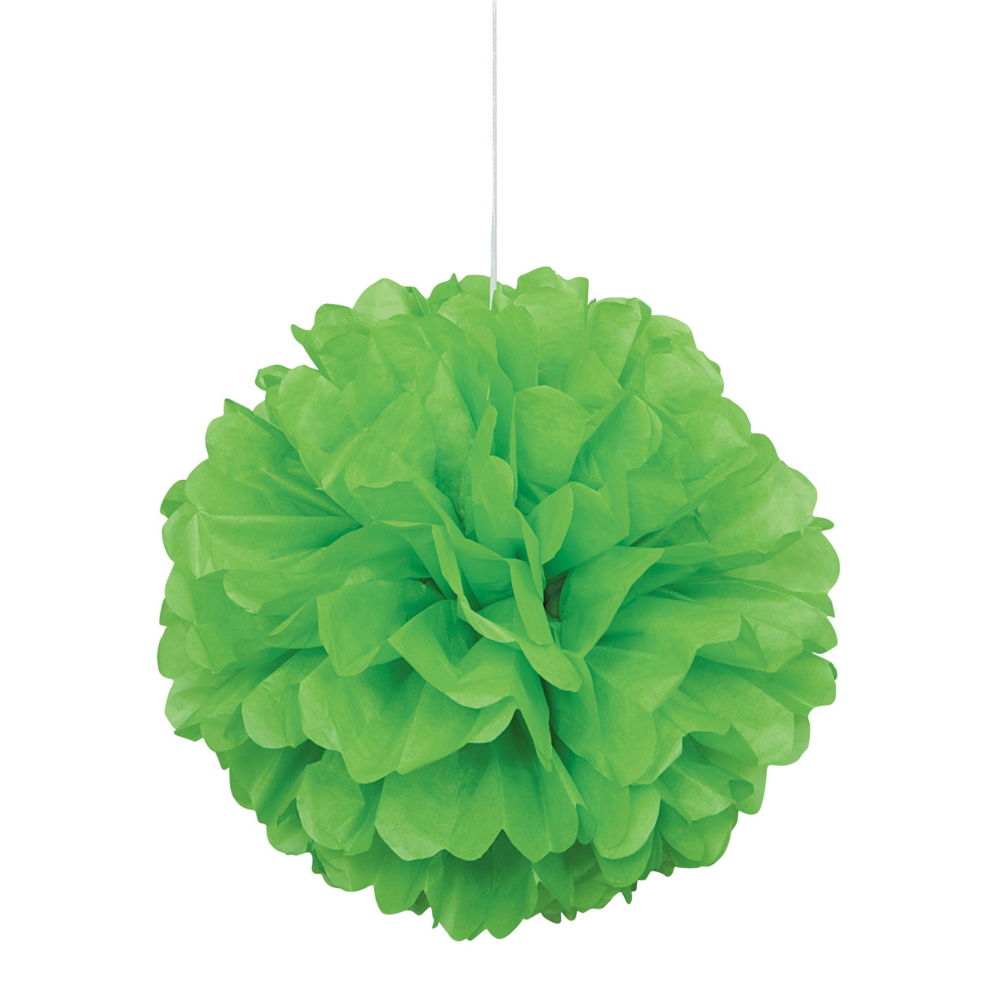 Boule Décorative en Papier de Soie Vert Lime 16po