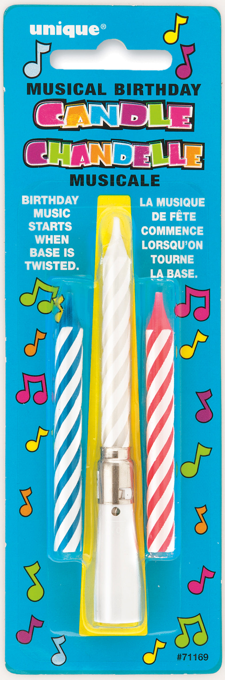 Twist-on Musical Birthday Candles 4pcs 4.5in