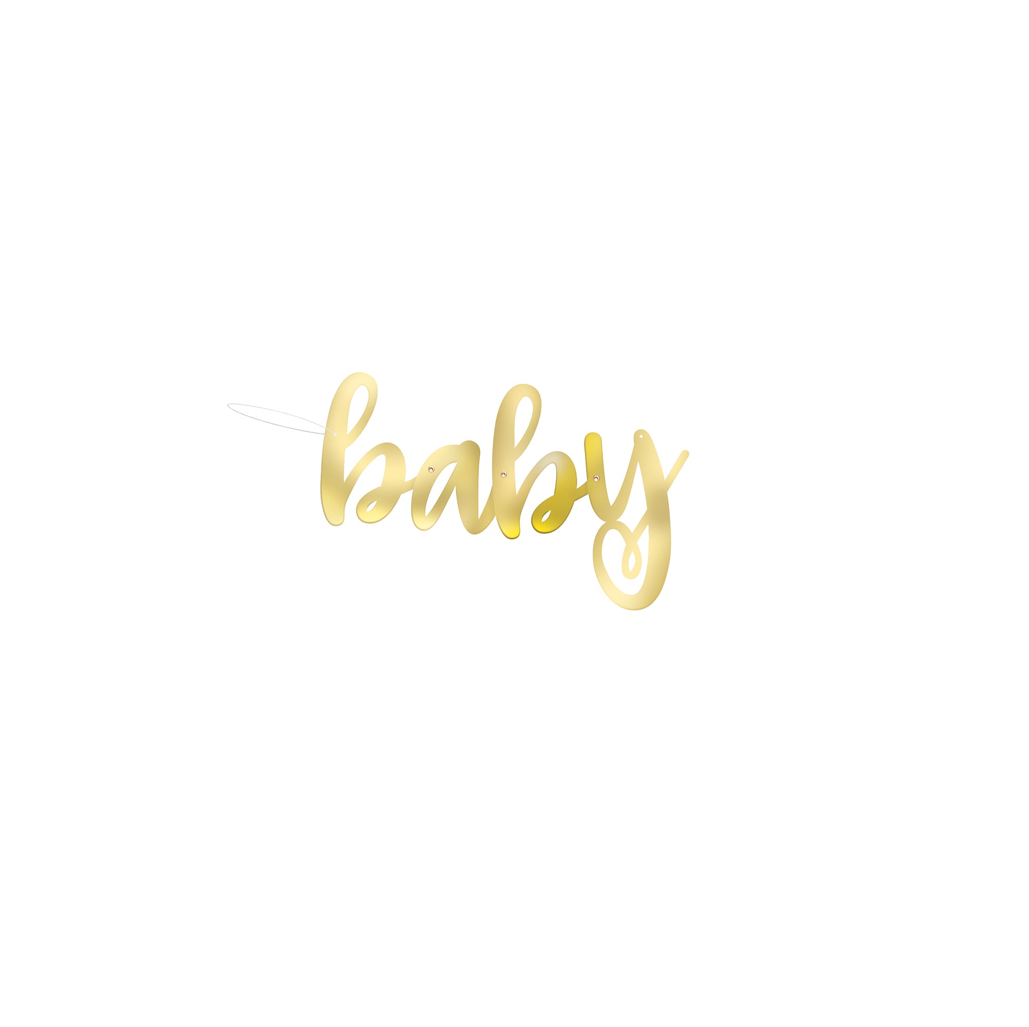 Oh Baby Gold Script Banner 2.8ft